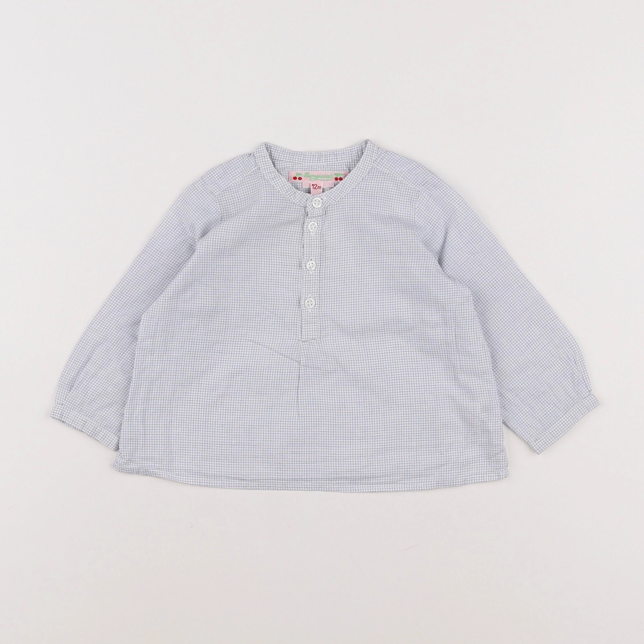 Bonpoint - chemise bleu - 12 mois