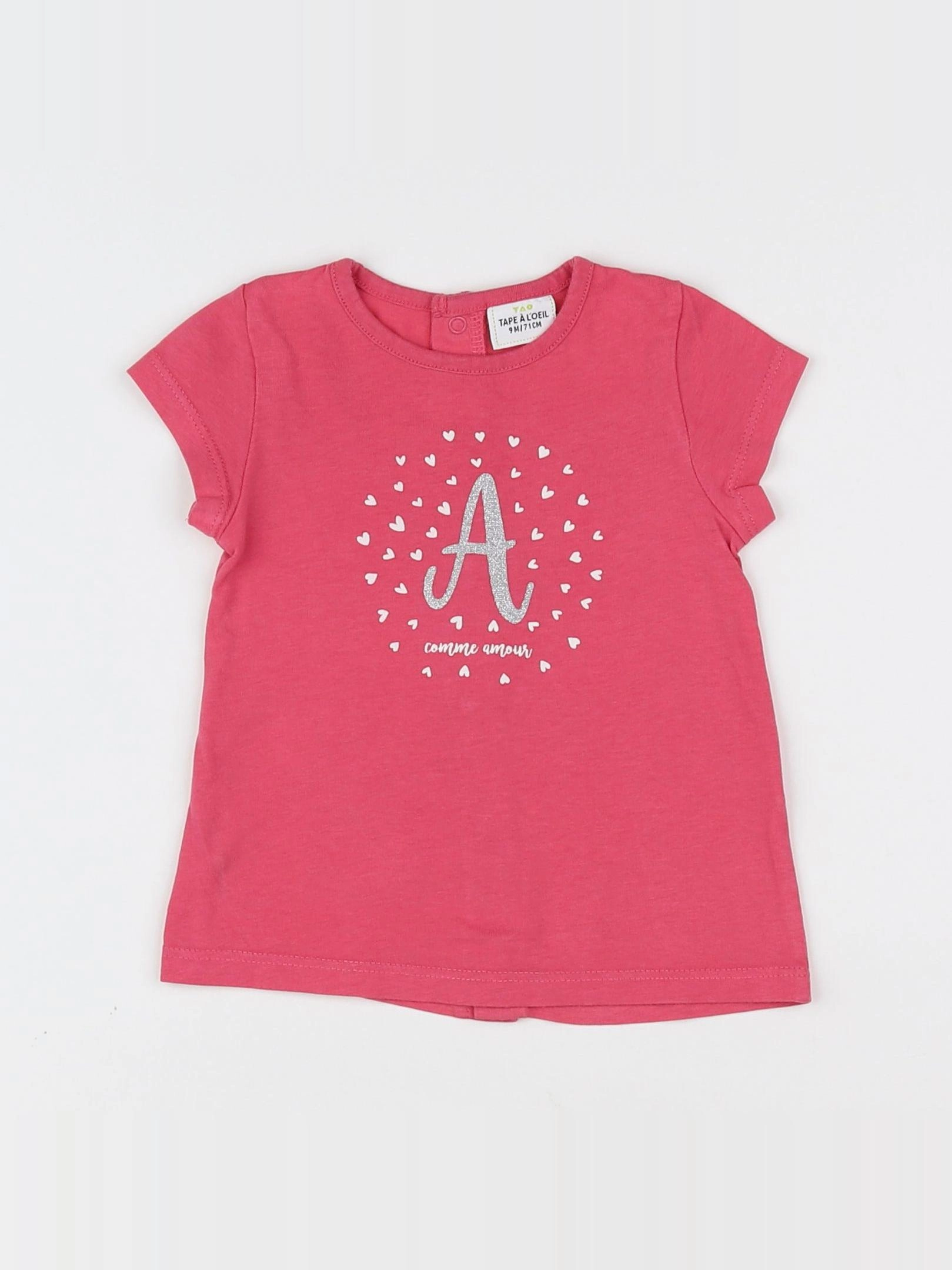 Tape à l'oeil - tee-shirt rose - 9 mois
