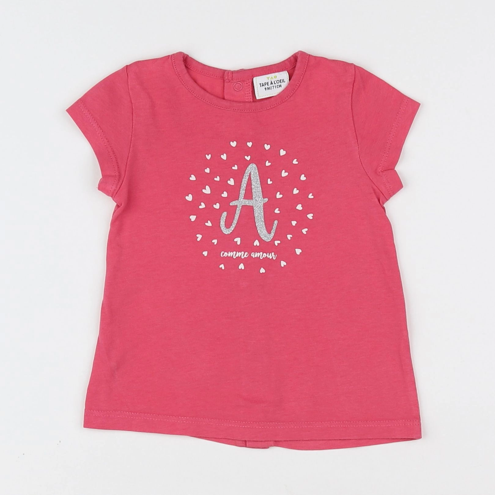 Tape à l'oeil - tee-shirt rose - 9 mois