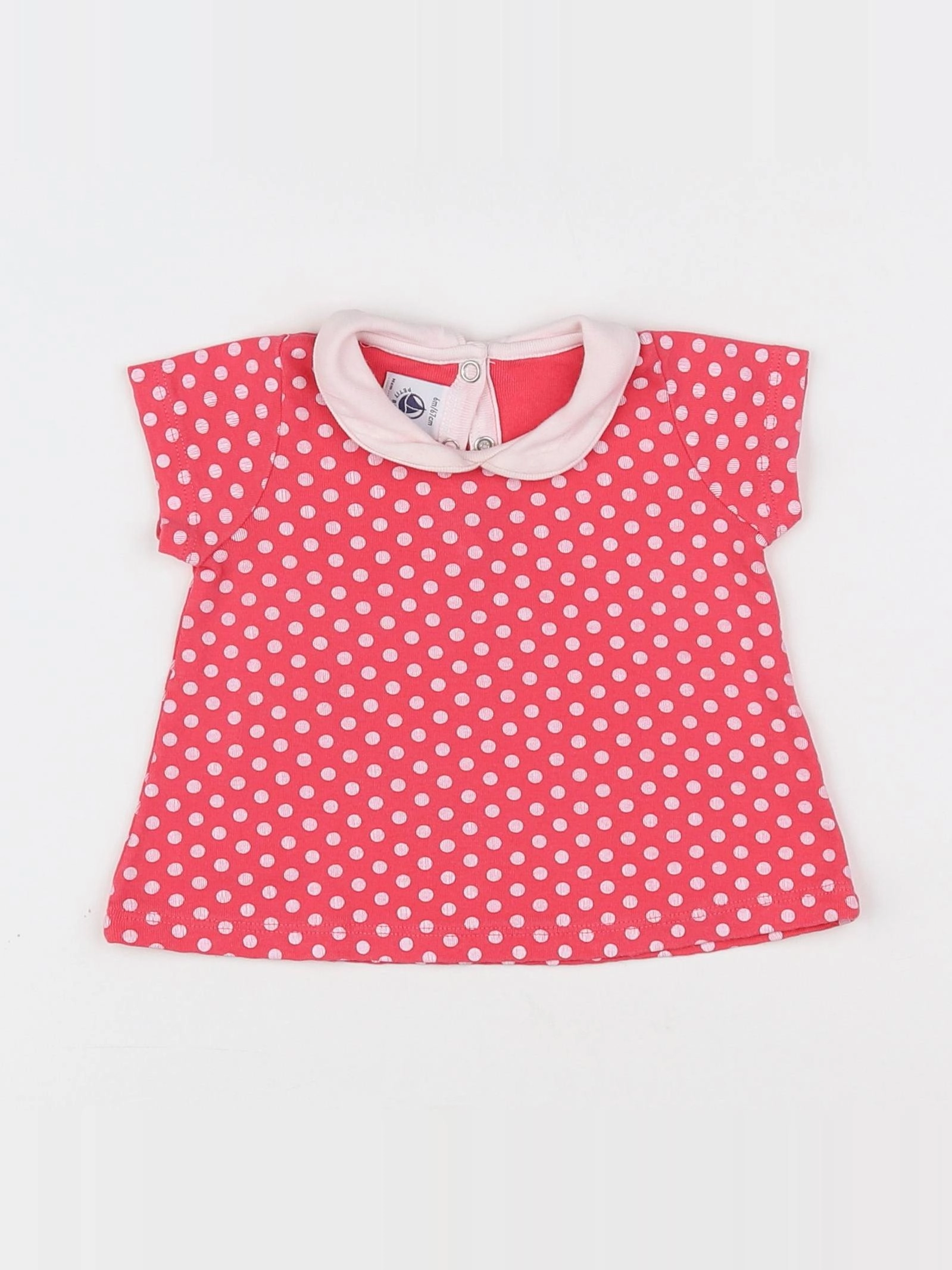 Petit Bateau - tee-shirt rose - 6 mois