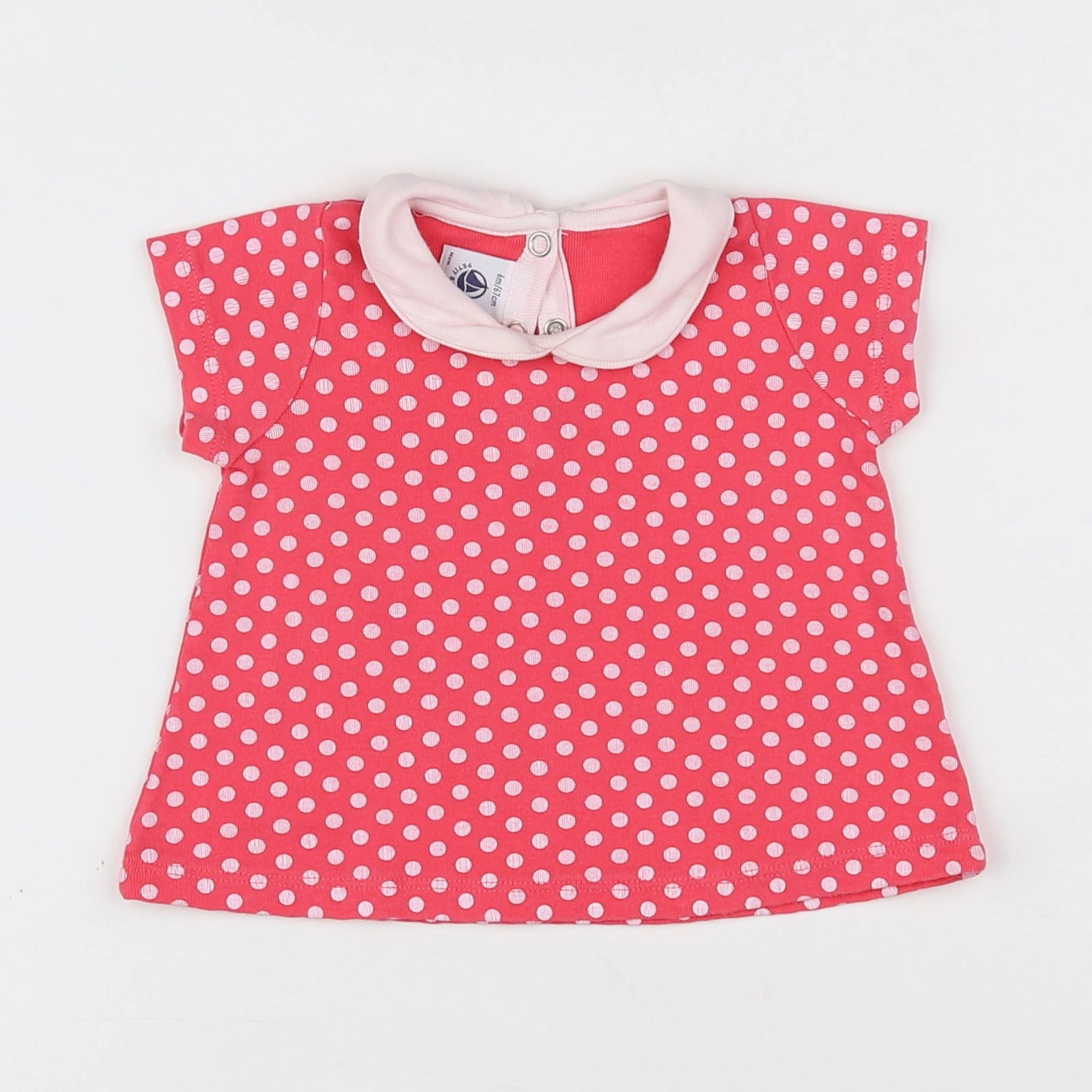 Petit Bateau - tee-shirt rose - 6 mois