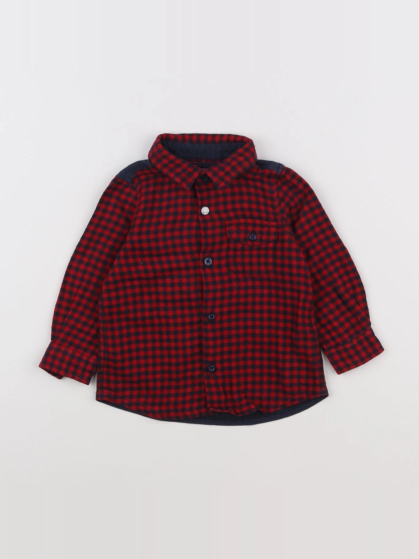 IKKS - chemise imprimé au dos rouge - 12 mois