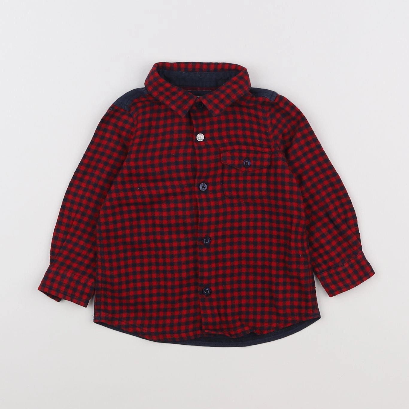 IKKS - chemise imprimé au dos rouge - 12 mois