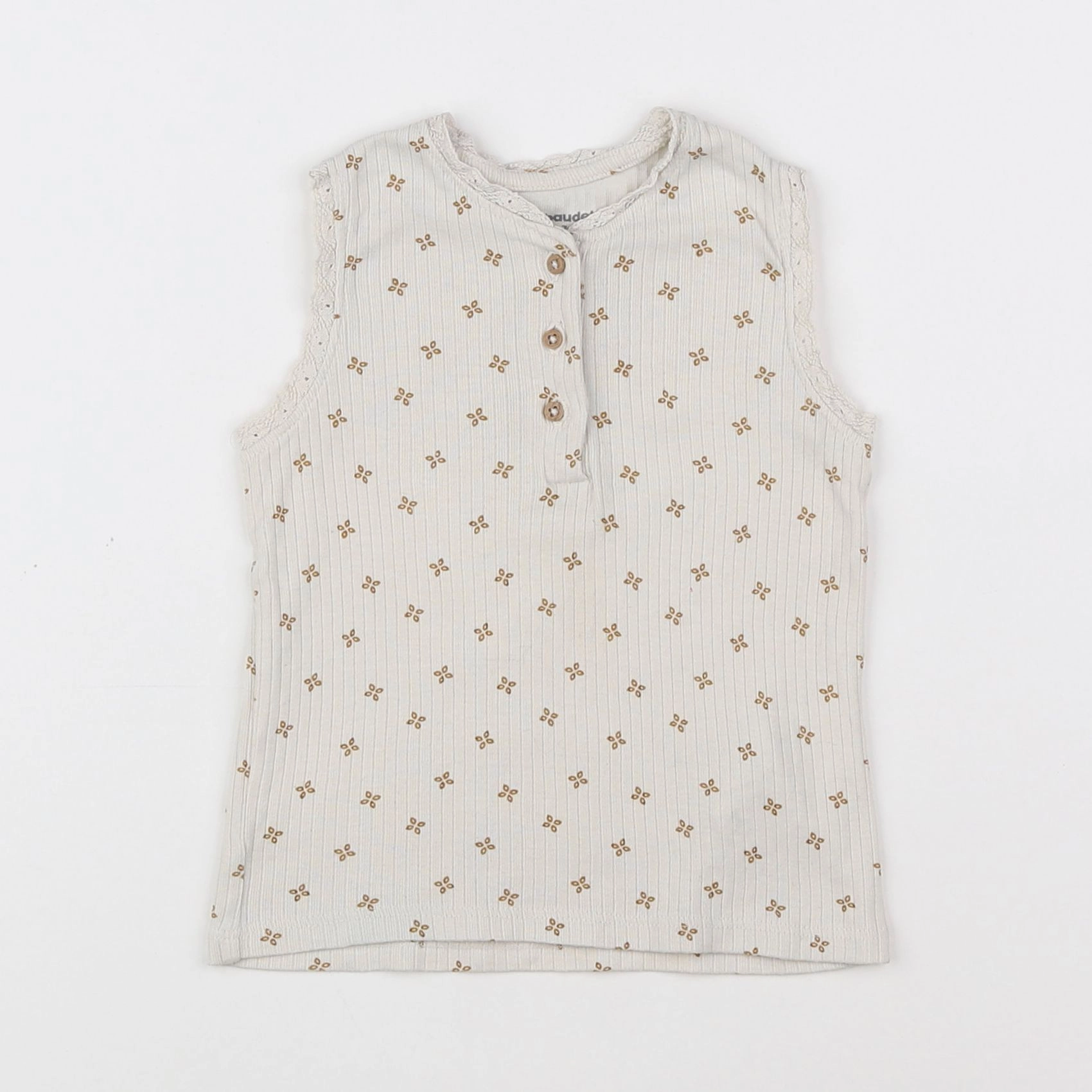 Vertbaudet - débardeur beige - 12 mois