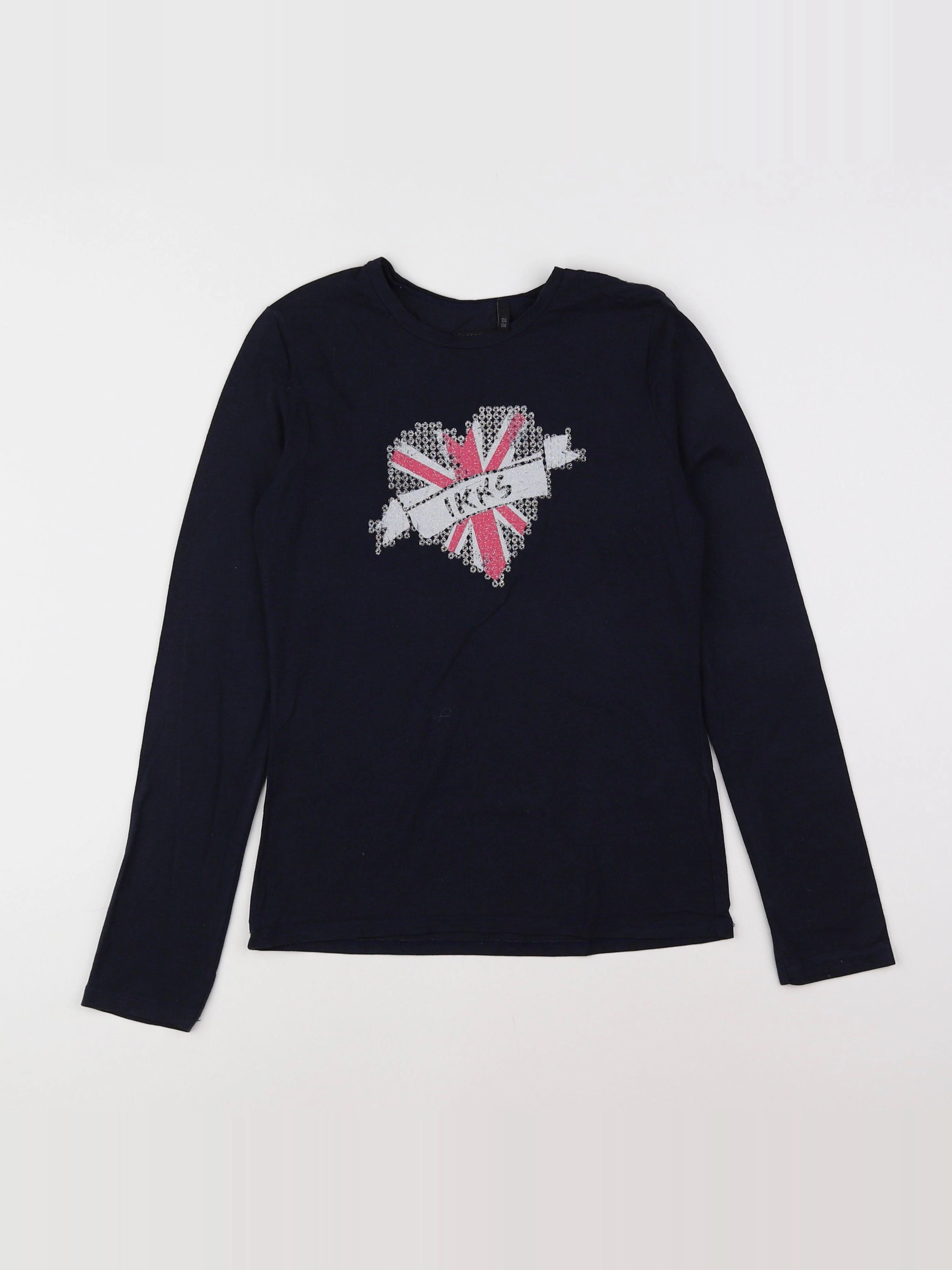 IKKS - tee-shirt bleu, rose - 10 ans