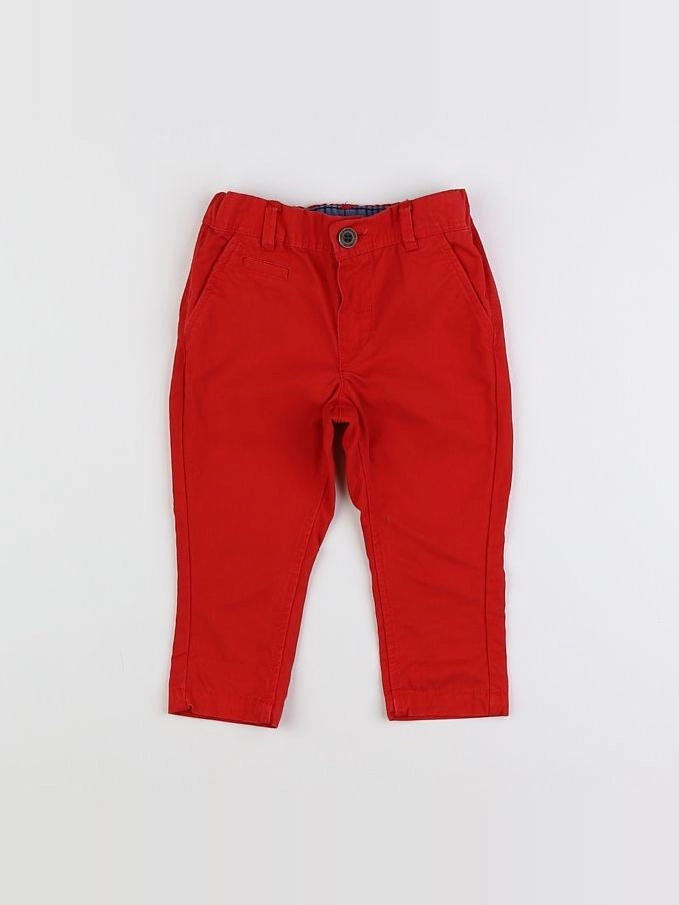 H&M - pantalon rouge - 9/12 mois