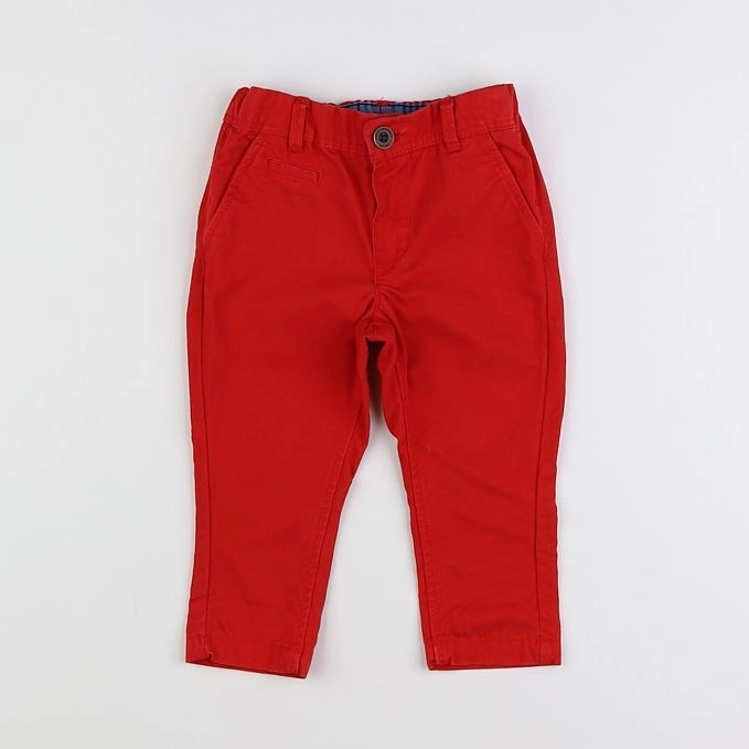 H&M - pantalon rouge - 9/12 mois