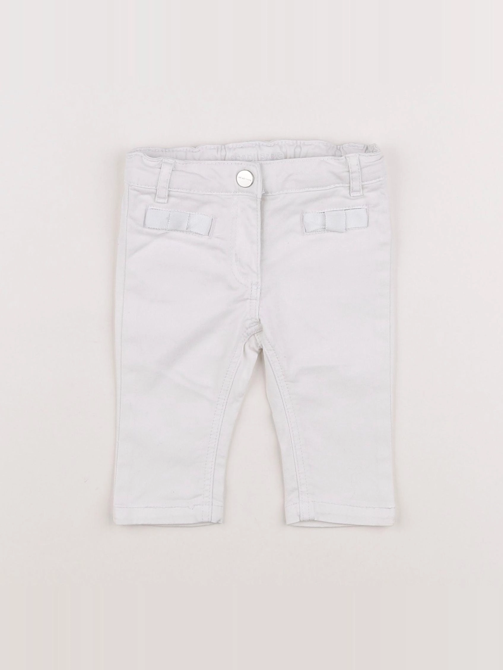 Jacadi - jean blanc - 6 mois
