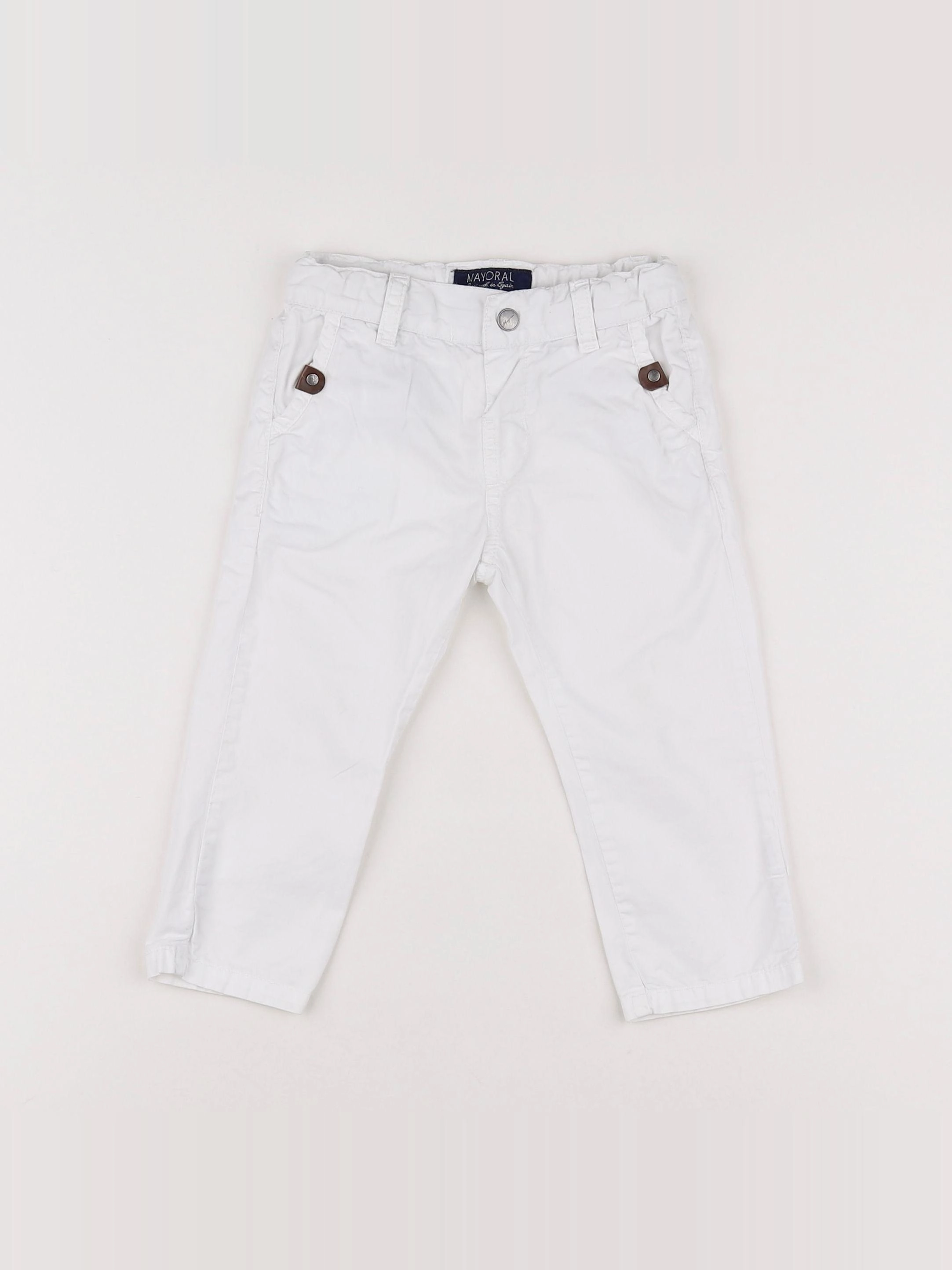 Mayoral - pantalon blanc - 12 mois