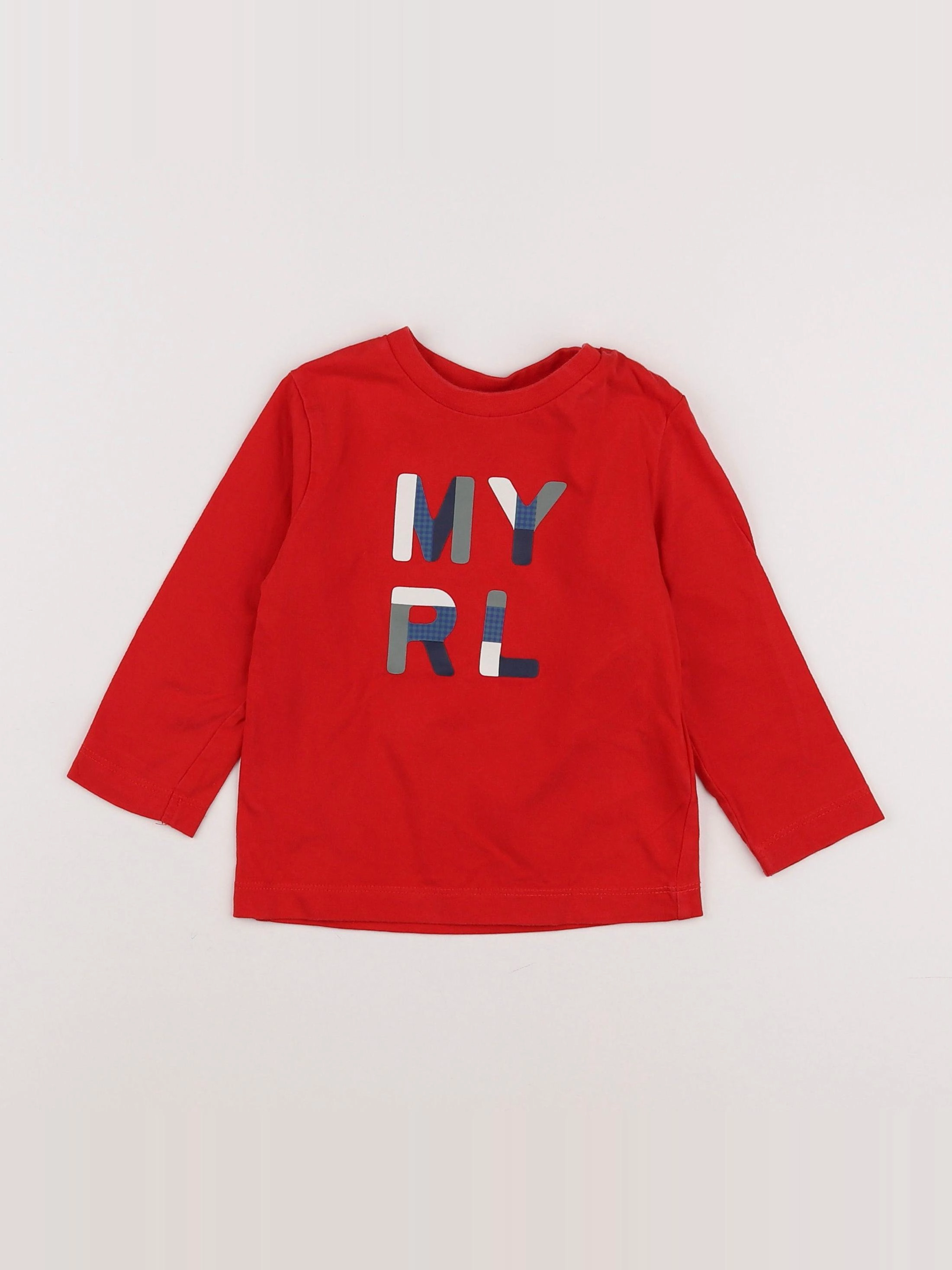 Mayoral - tee-shirt rouge - 12 mois