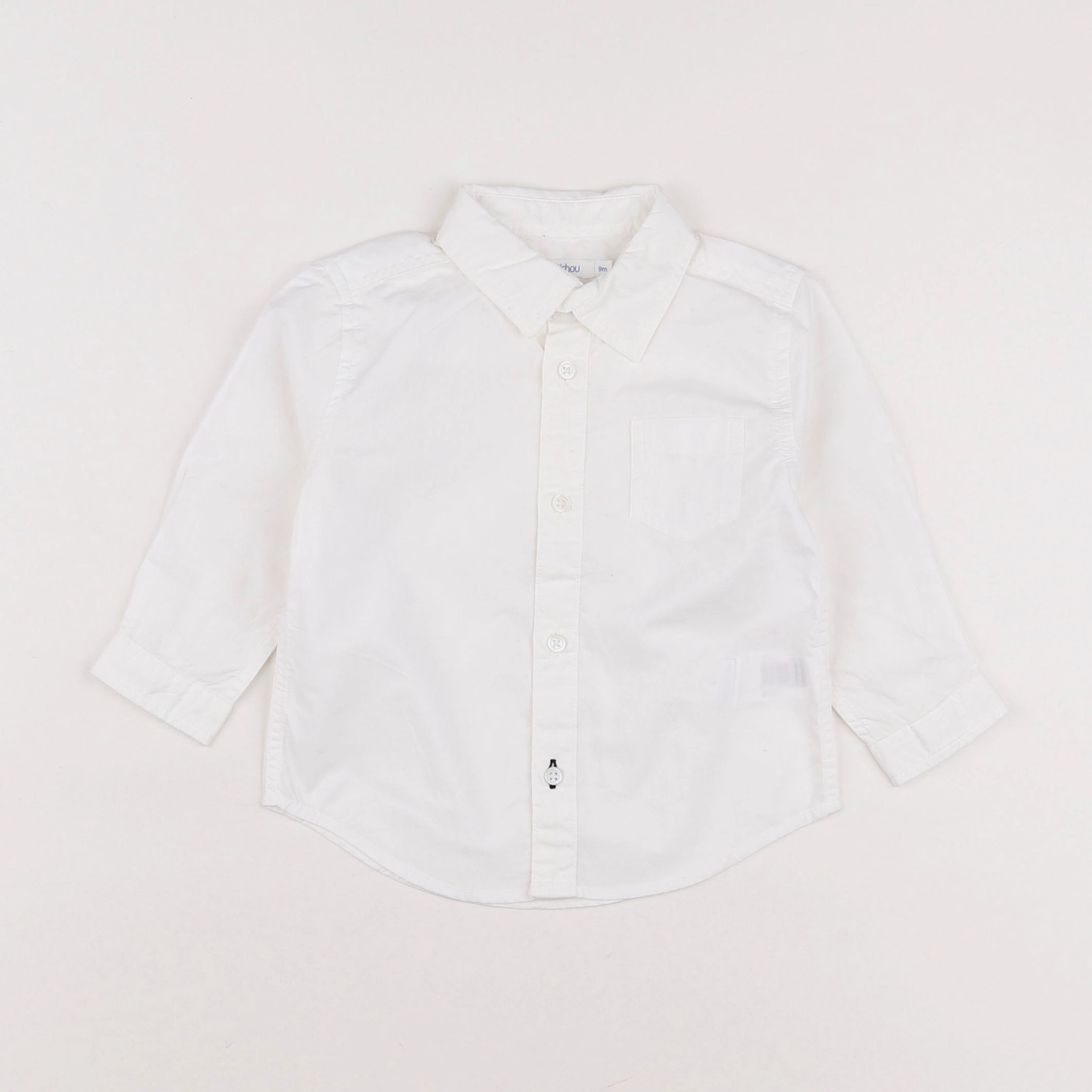 Boutchou - chemise blanc - 9 mois