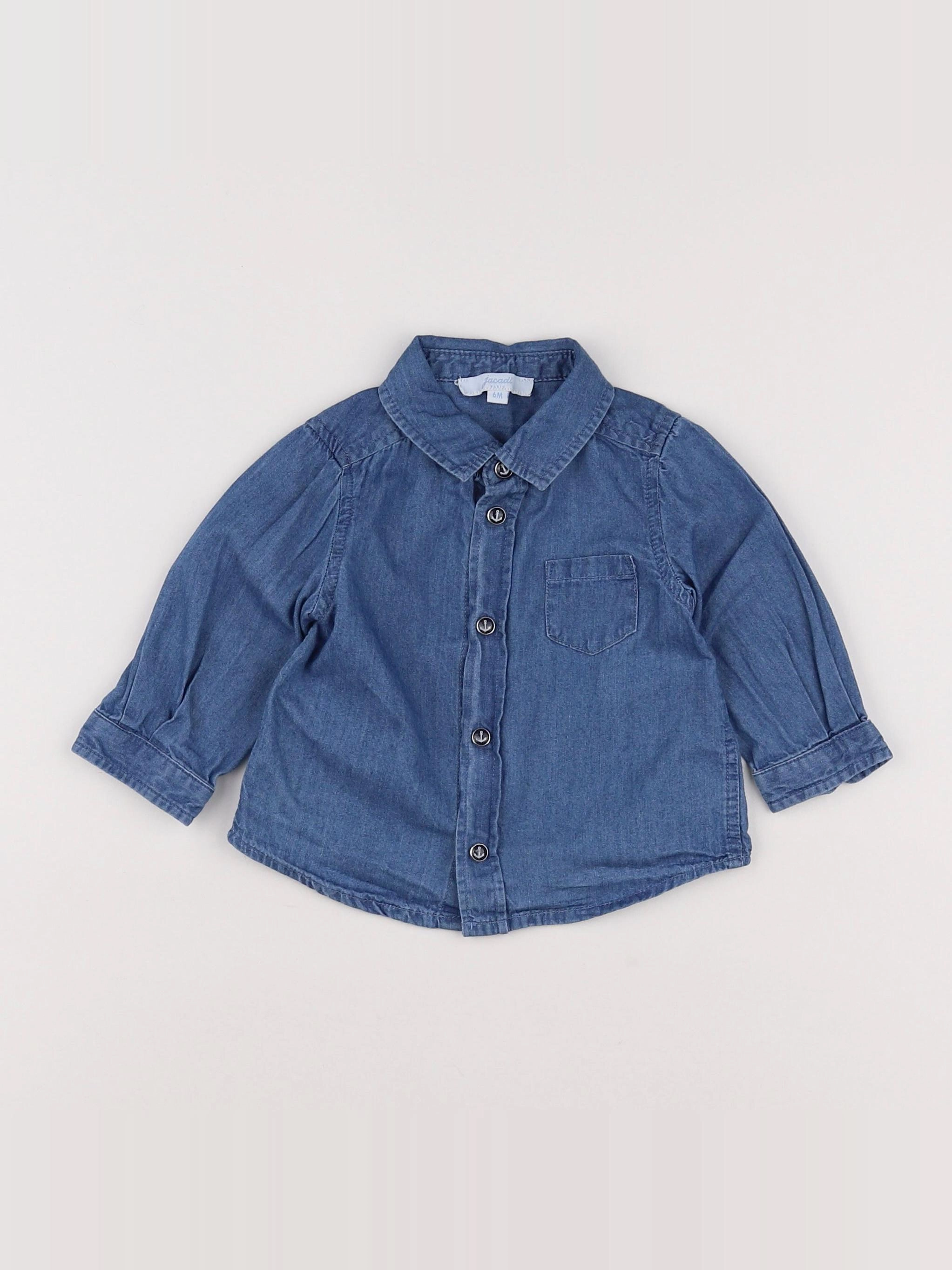 Jacadi - chemise bleu - 6 mois