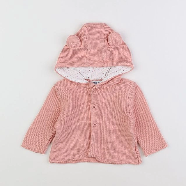 Vertbaudet - gilet rose - 3 mois