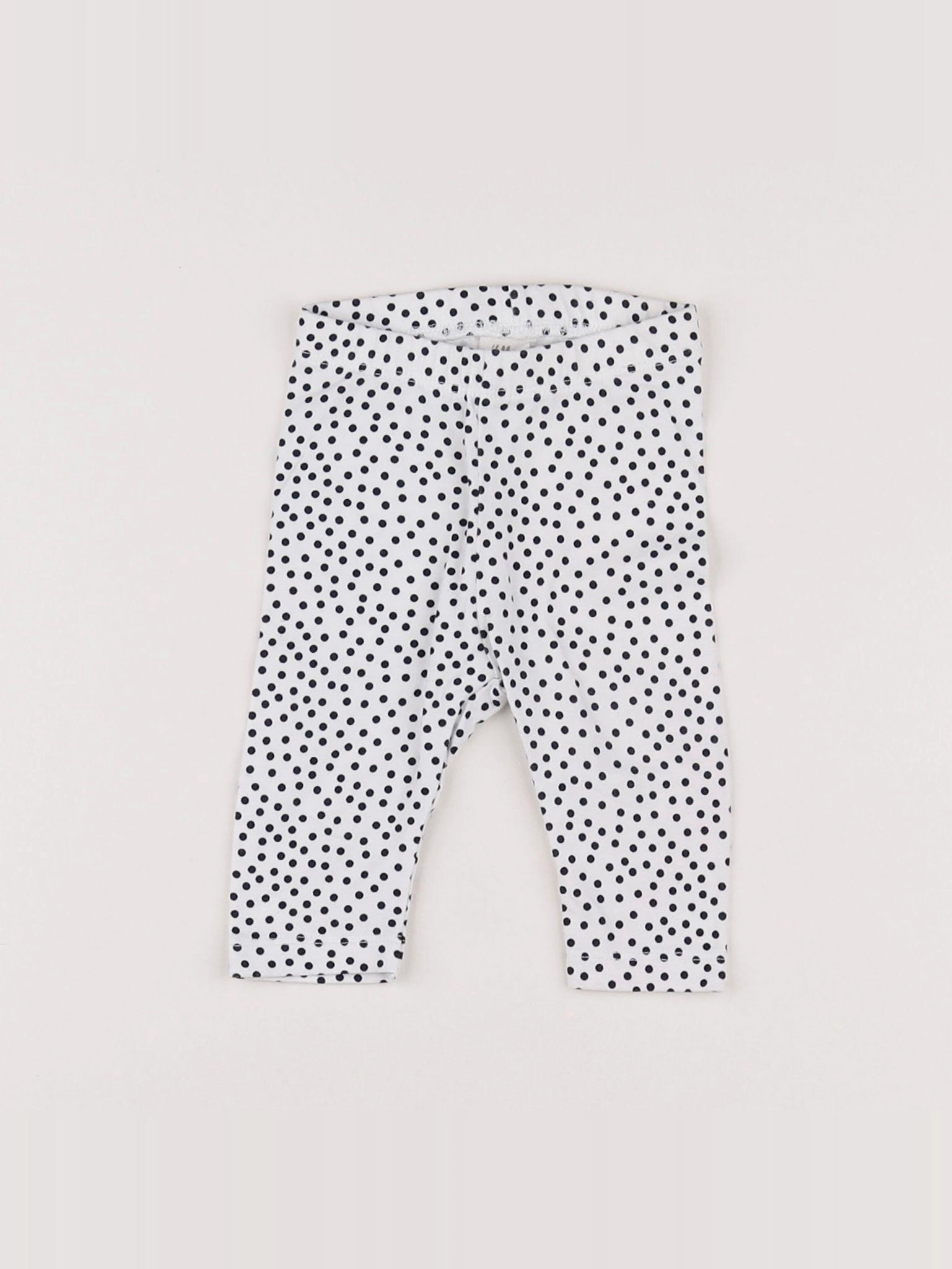 H&M - legging blanc, bleu - 0/1 mois