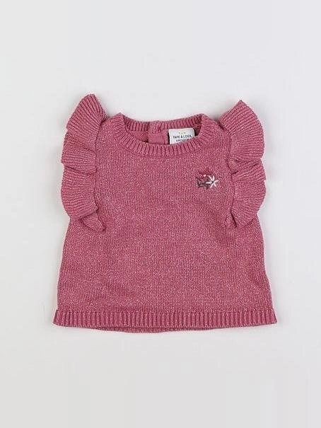 Tape à l'oeil - pull rose - 6 mois