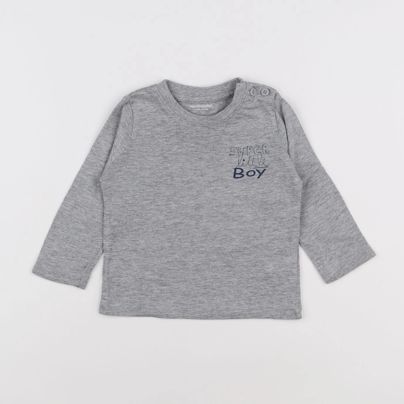 Vertbaudet - tee-shirt gris - 9 mois