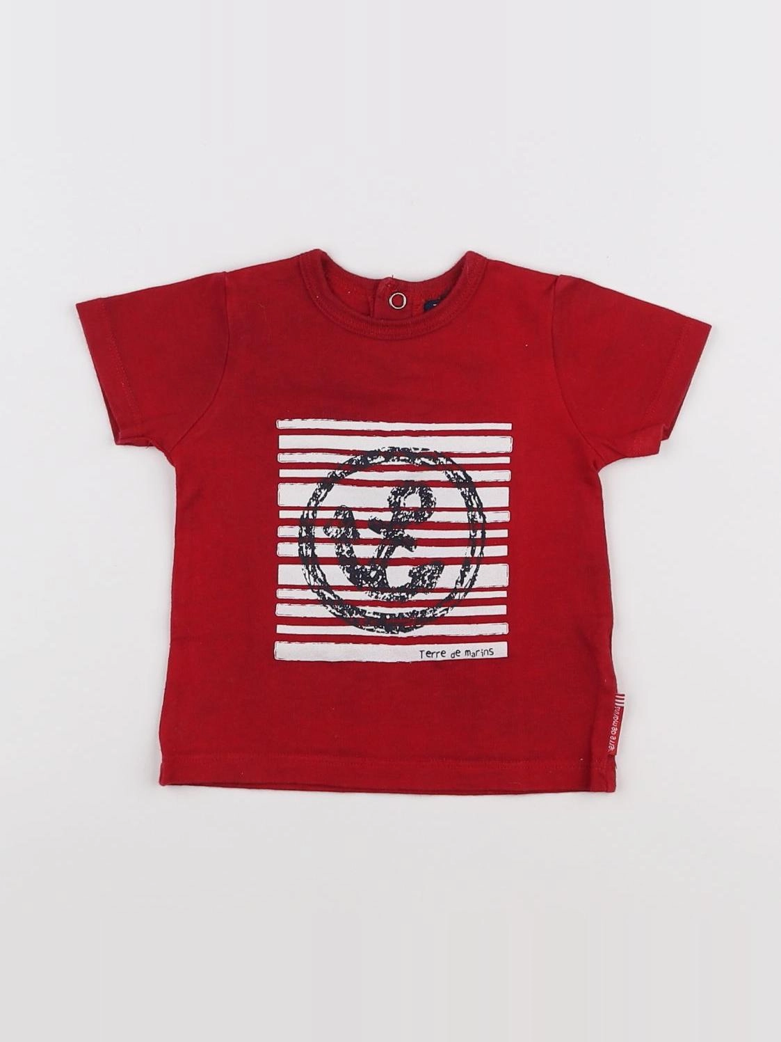 Terre de marins - tee-shirt rouge - 6 mois