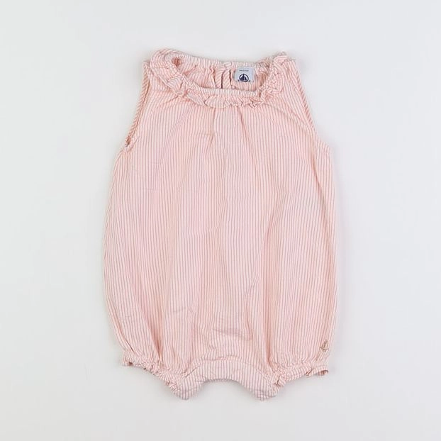 Petit Bateau - combinaison rose - 6 mois