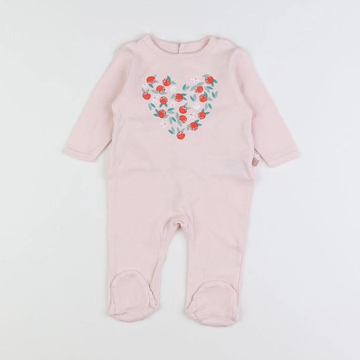 Carrément Beau - pyjama coton rose - 3 mois