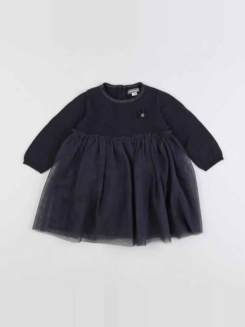 Vertbaudet - robe gris - 12 mois