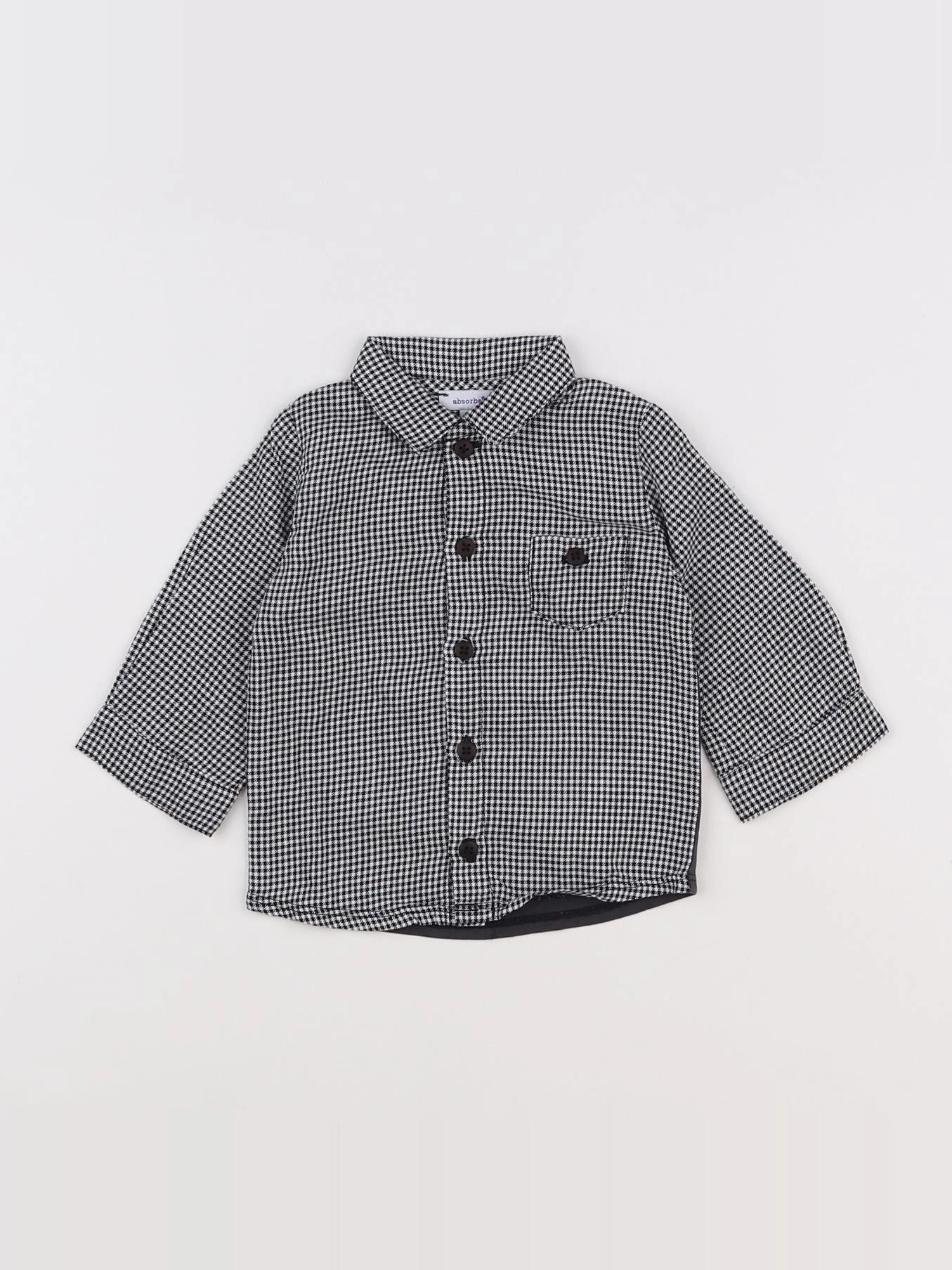 Absorba - chemise noir - 6 mois