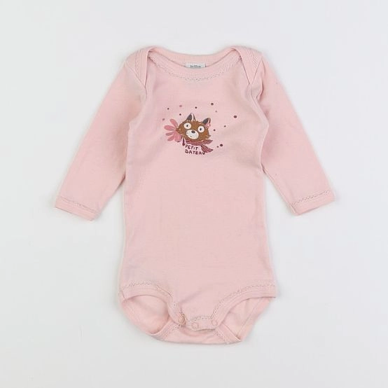 Petit Bateau - body rose - 3 mois