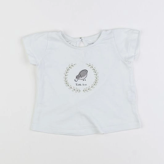 Boutchou - tee-shirt blanc - 12 mois