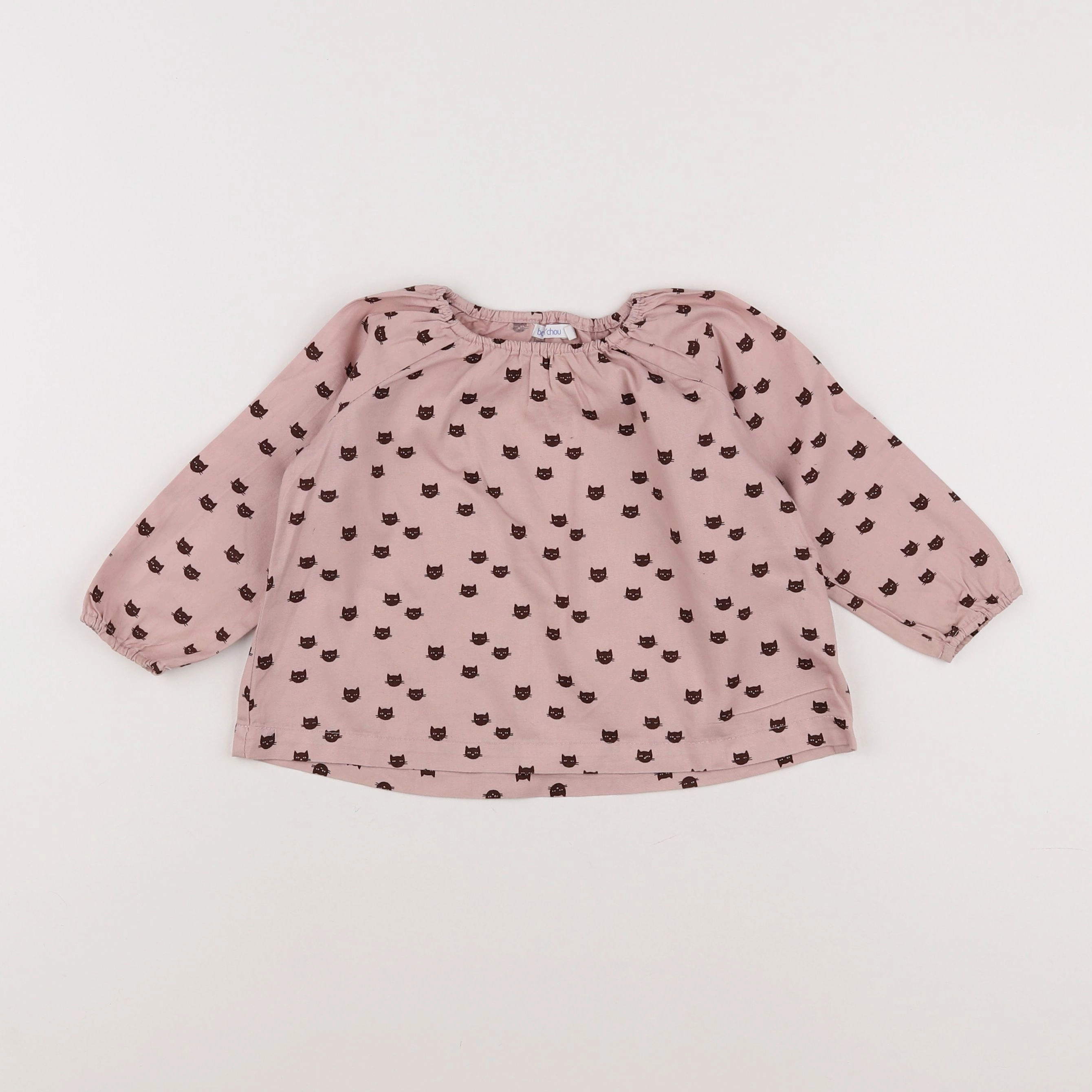 Boutchou - blouse rose - 12 mois