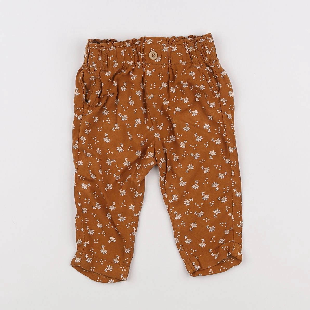Vertbaudet - pantalon marron - 6 mois