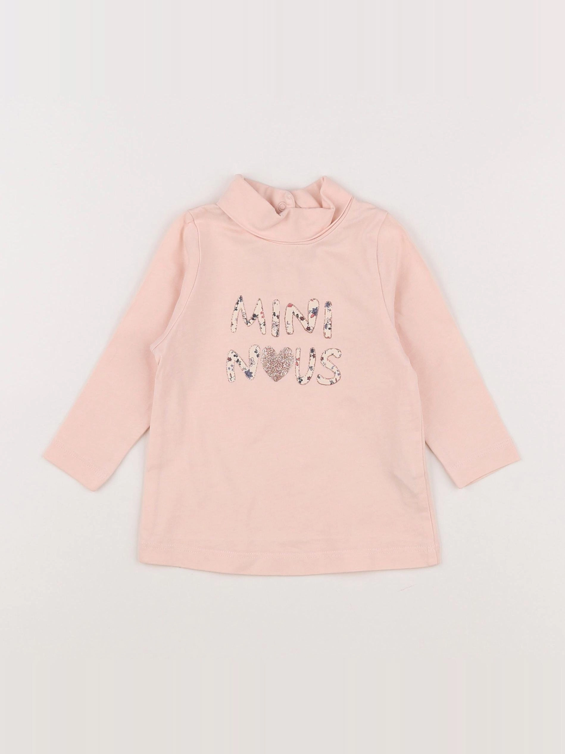 Tape à l'oeil - tee-shirt rose, or - 6 mois
