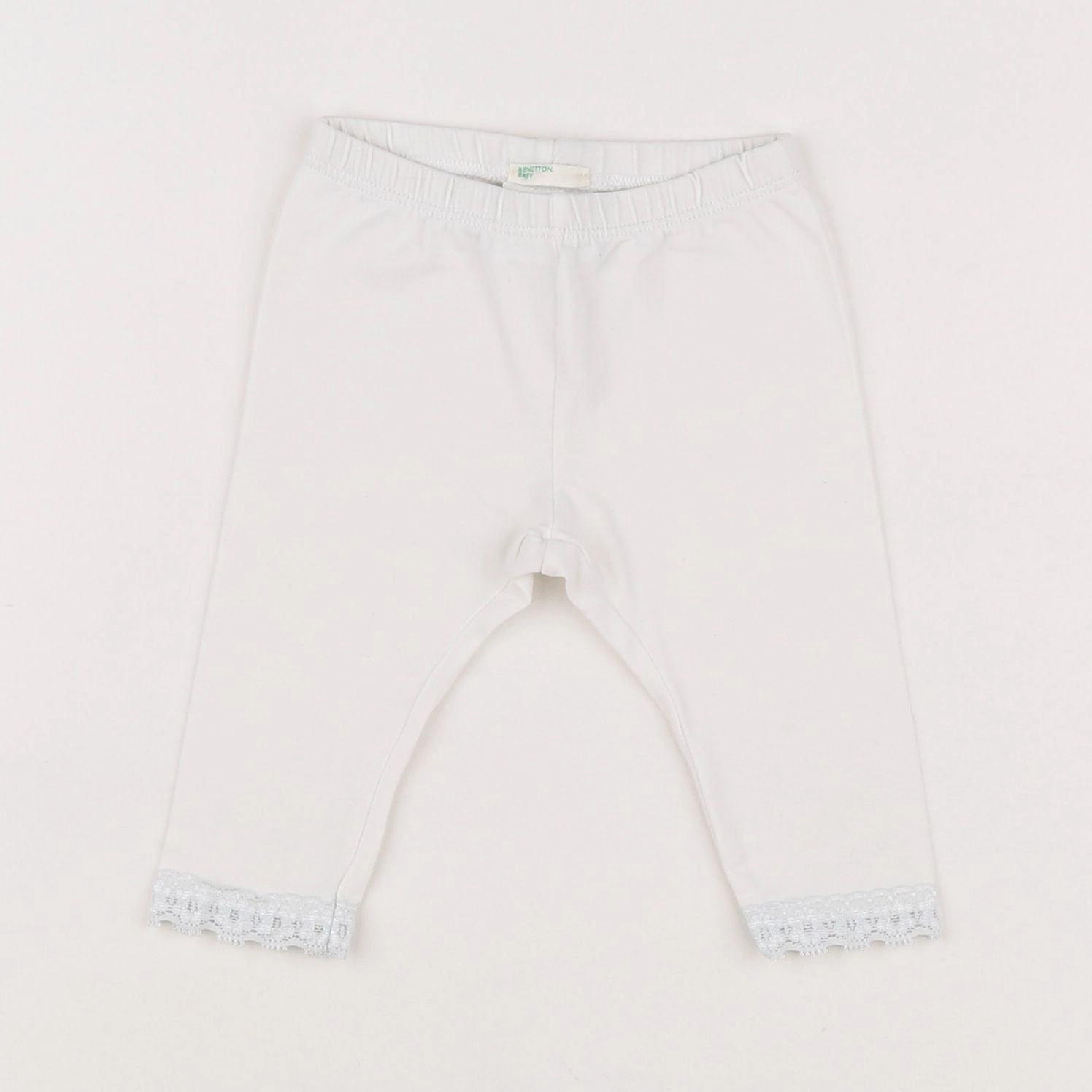 Benetton - legging blanc - 3/6 mois