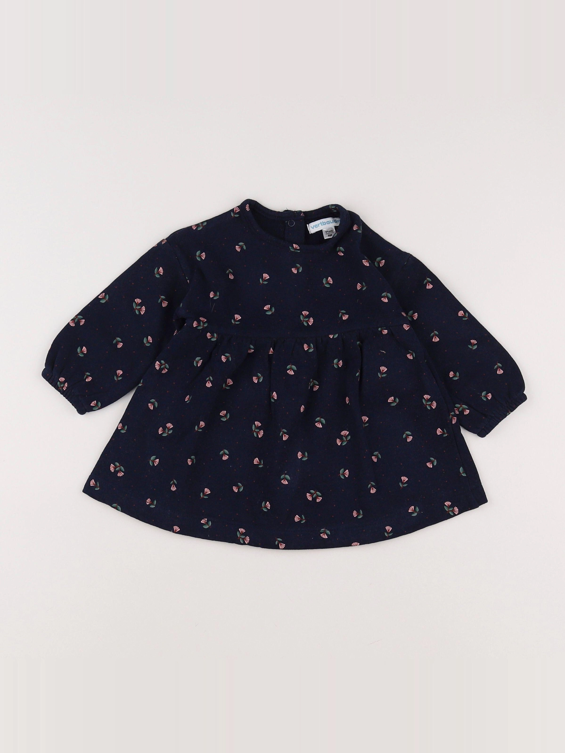 Vertbaudet - robe bleu - 9 mois