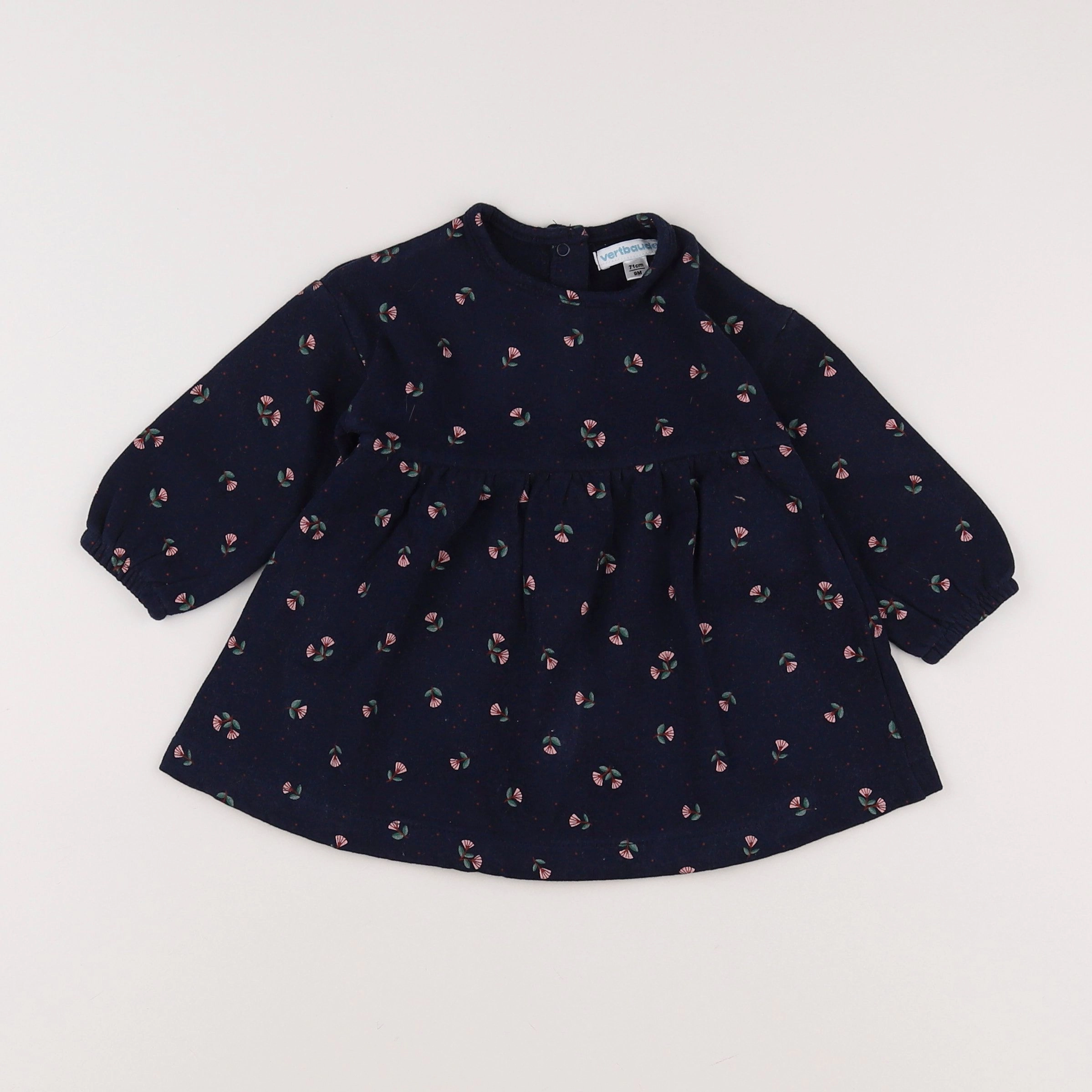 Vertbaudet - robe bleu - 9 mois