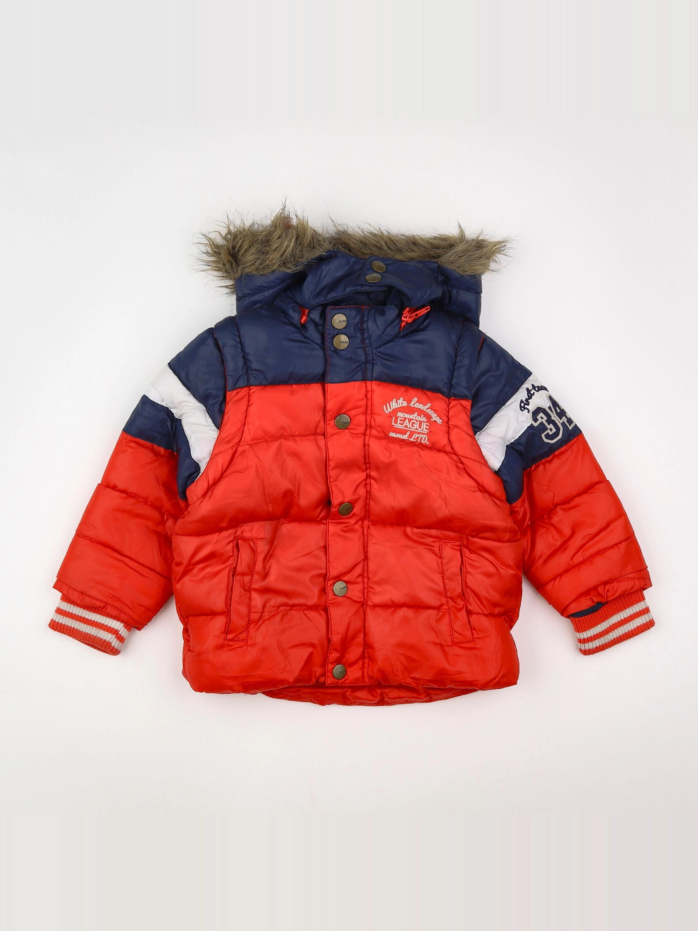 La Redoute - doudoune rouge, bleu, blanc - 2 ans