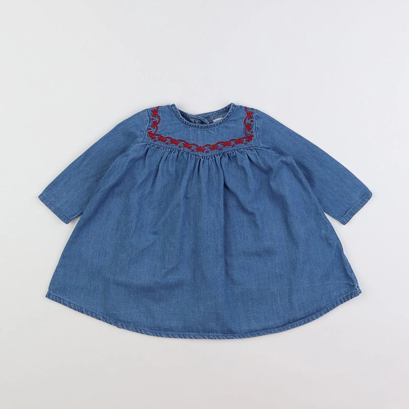 Boutchou - robe bleu, rouge - 6 mois
