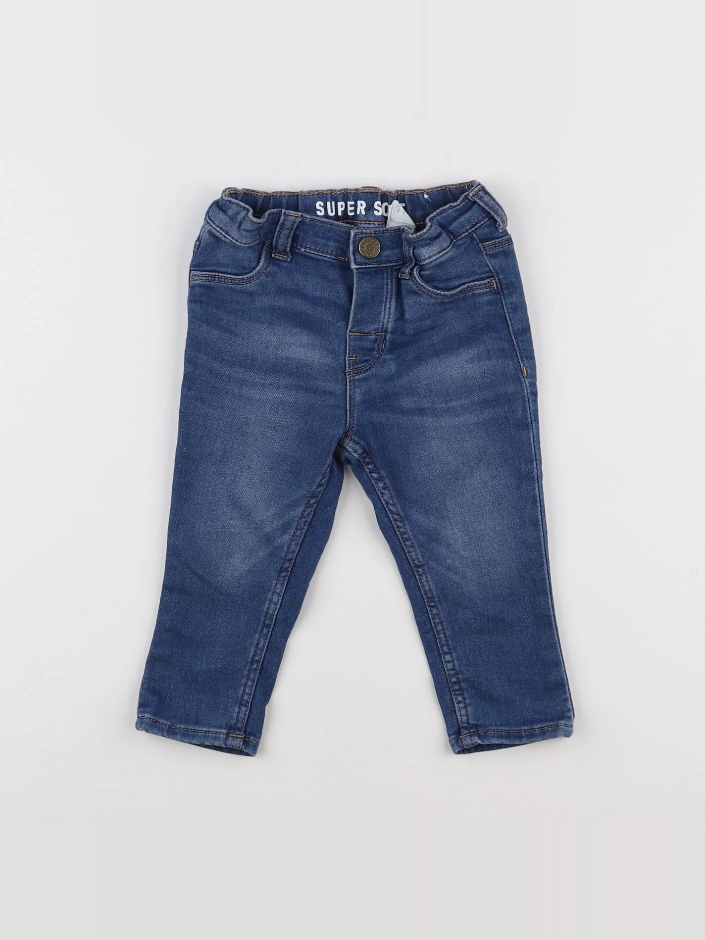H&M - jean bleu - 9/12 mois