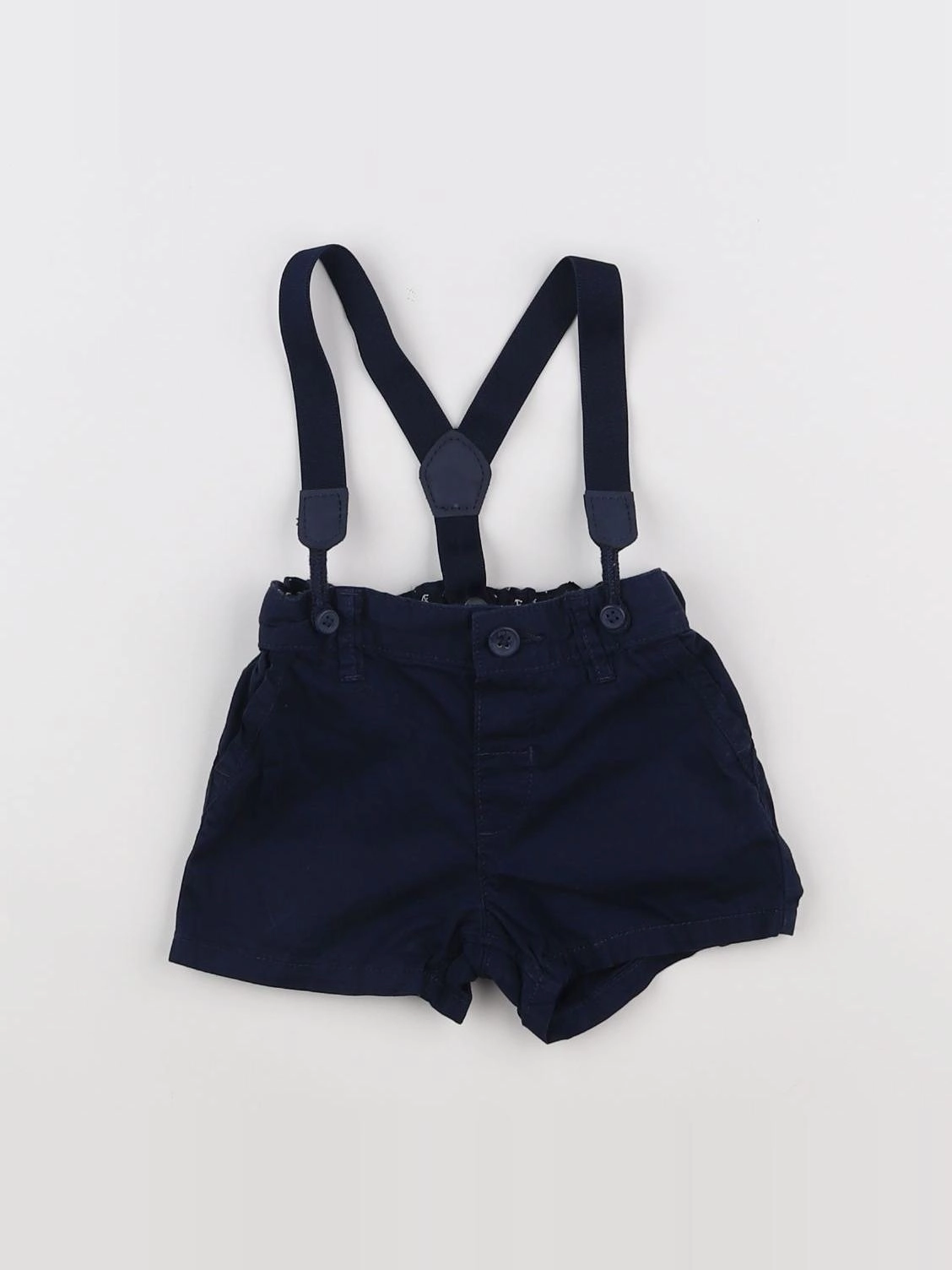 H&M - short bleu - 3/6 mois