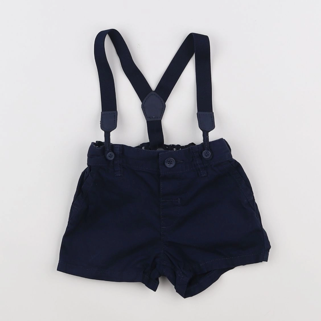 H&M - short bleu - 3/6 mois
