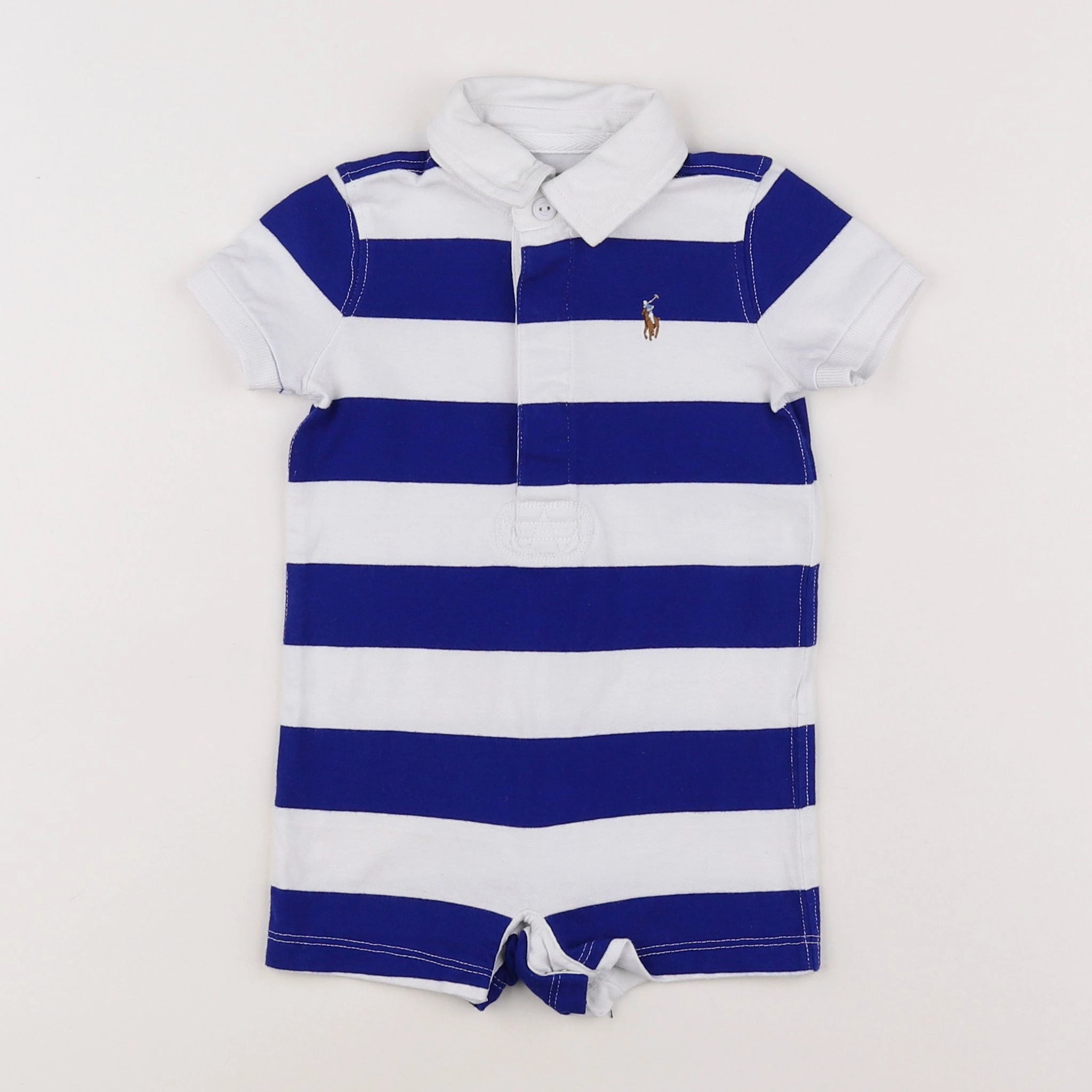 Ralph Lauren - combinaison blanc, bleu - 6 mois