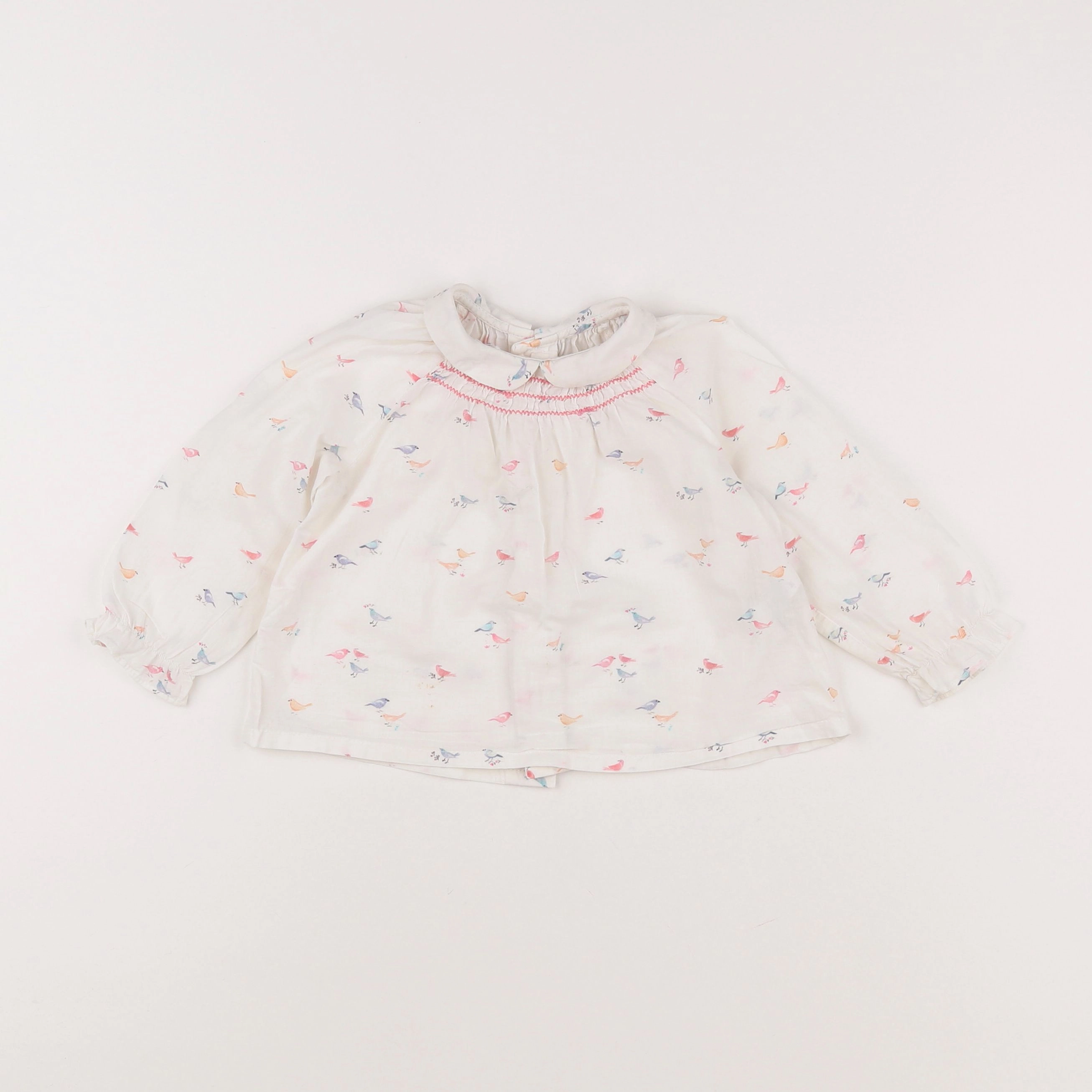 Zara - blouse beige, bleu, rose - 9/12 mois