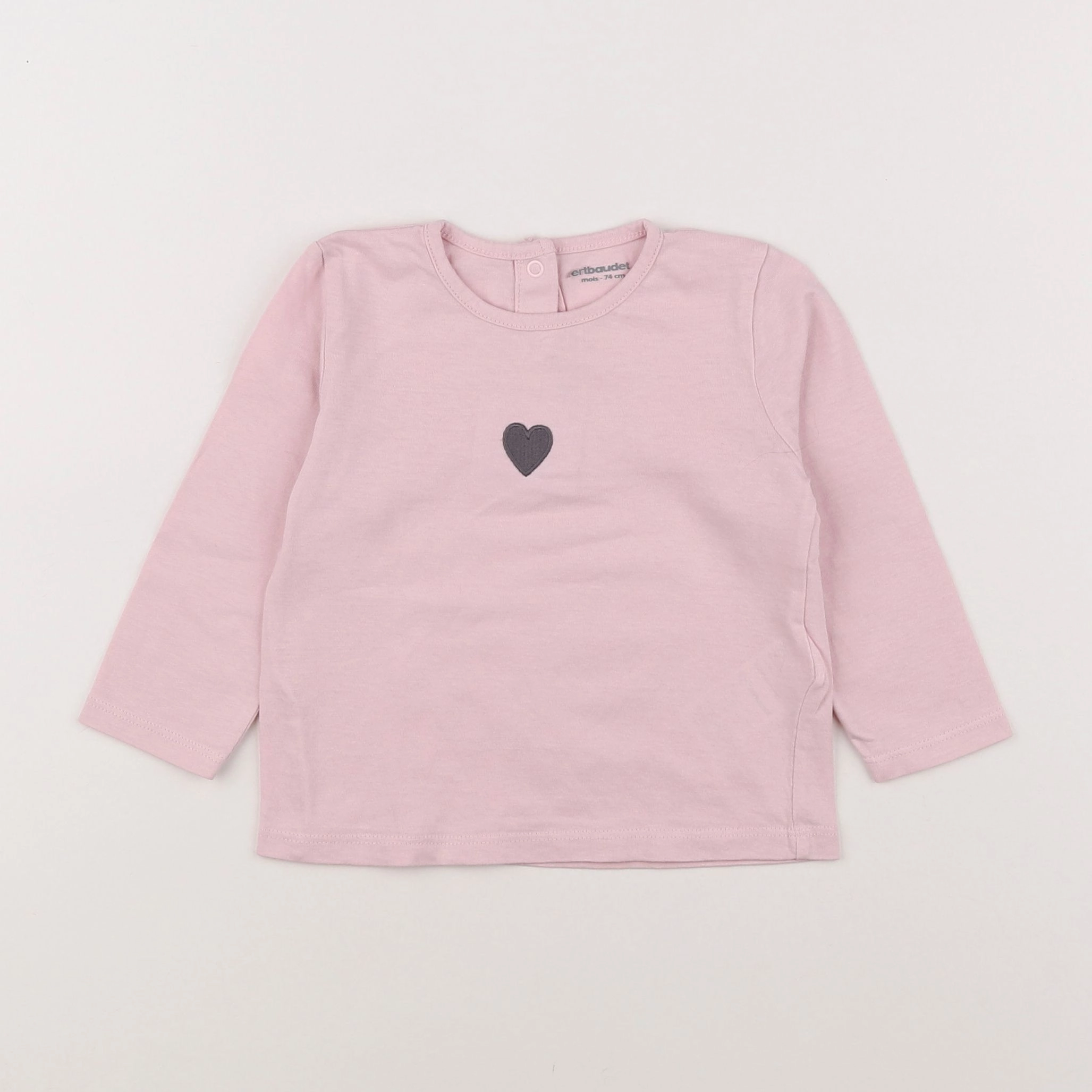 Vertbaudet - tee-shirt rose - 12 mois