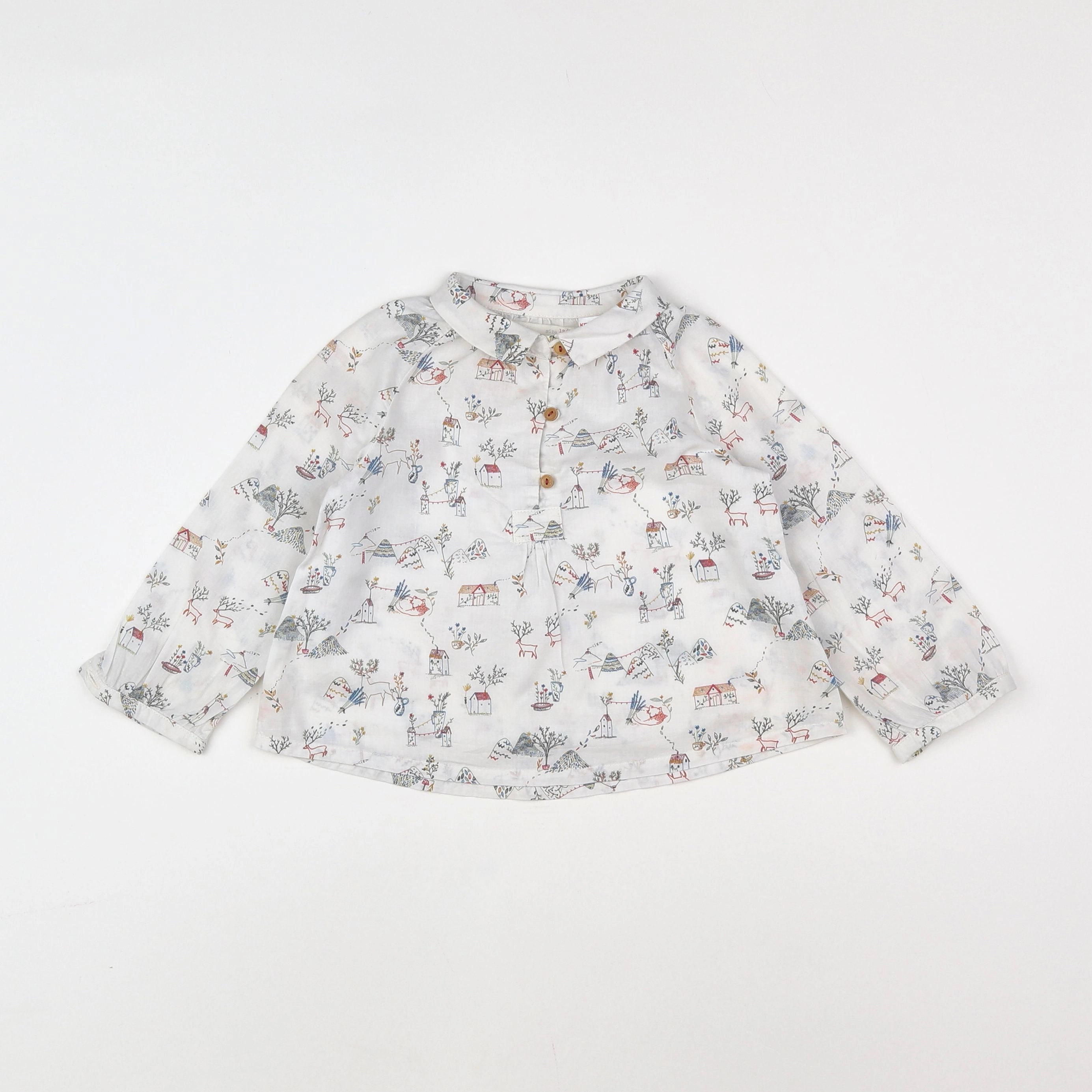Zara - blouse multicolore - 12/18 mois