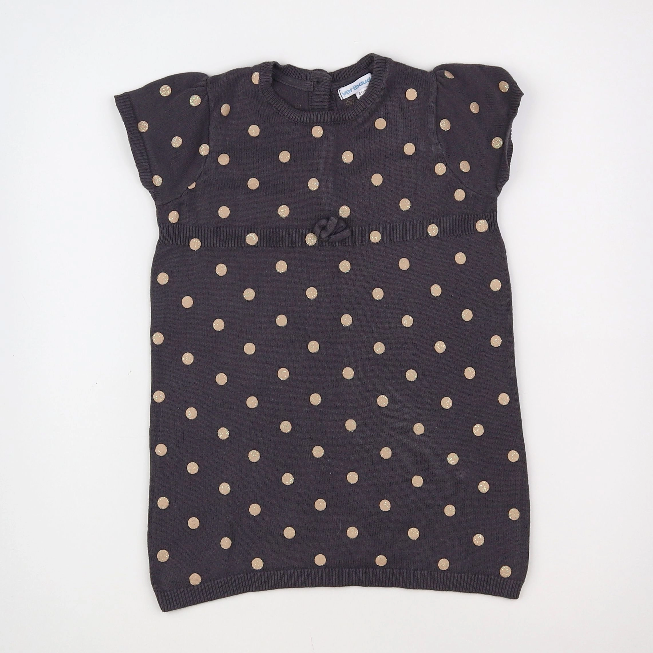 Vertbaudet - robe gris - 18 mois
