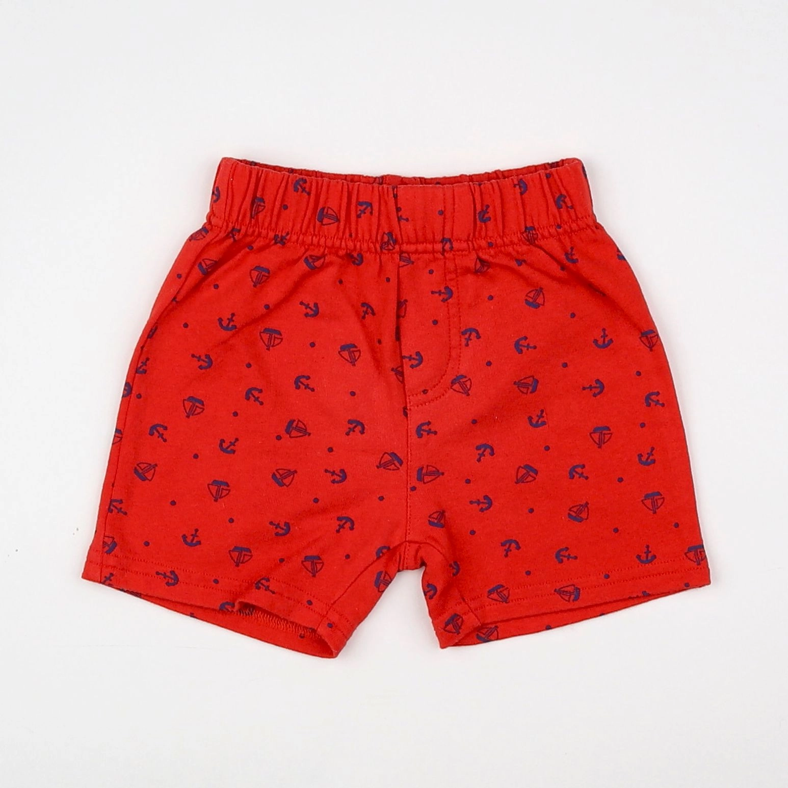 Terre de marins - short rouge - 9 mois