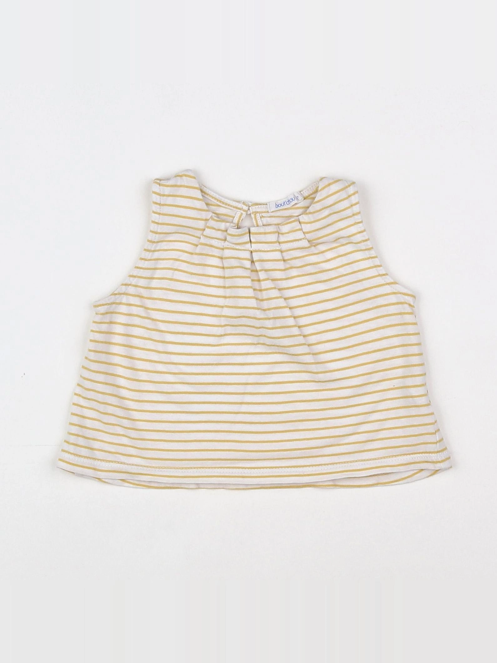 Boutchou - débardeur blanc, jaune - 9 mois