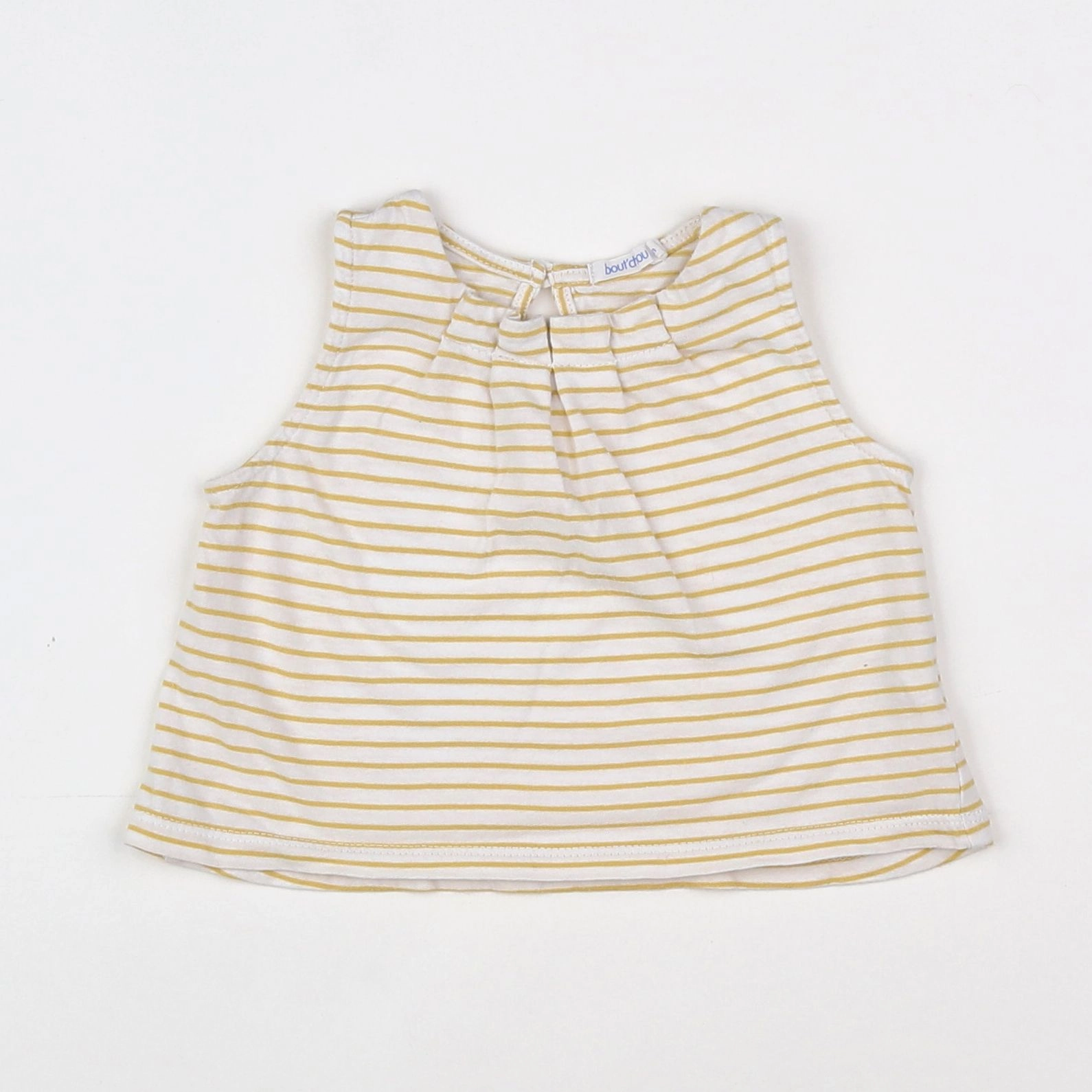 Boutchou - débardeur blanc, jaune - 9 mois