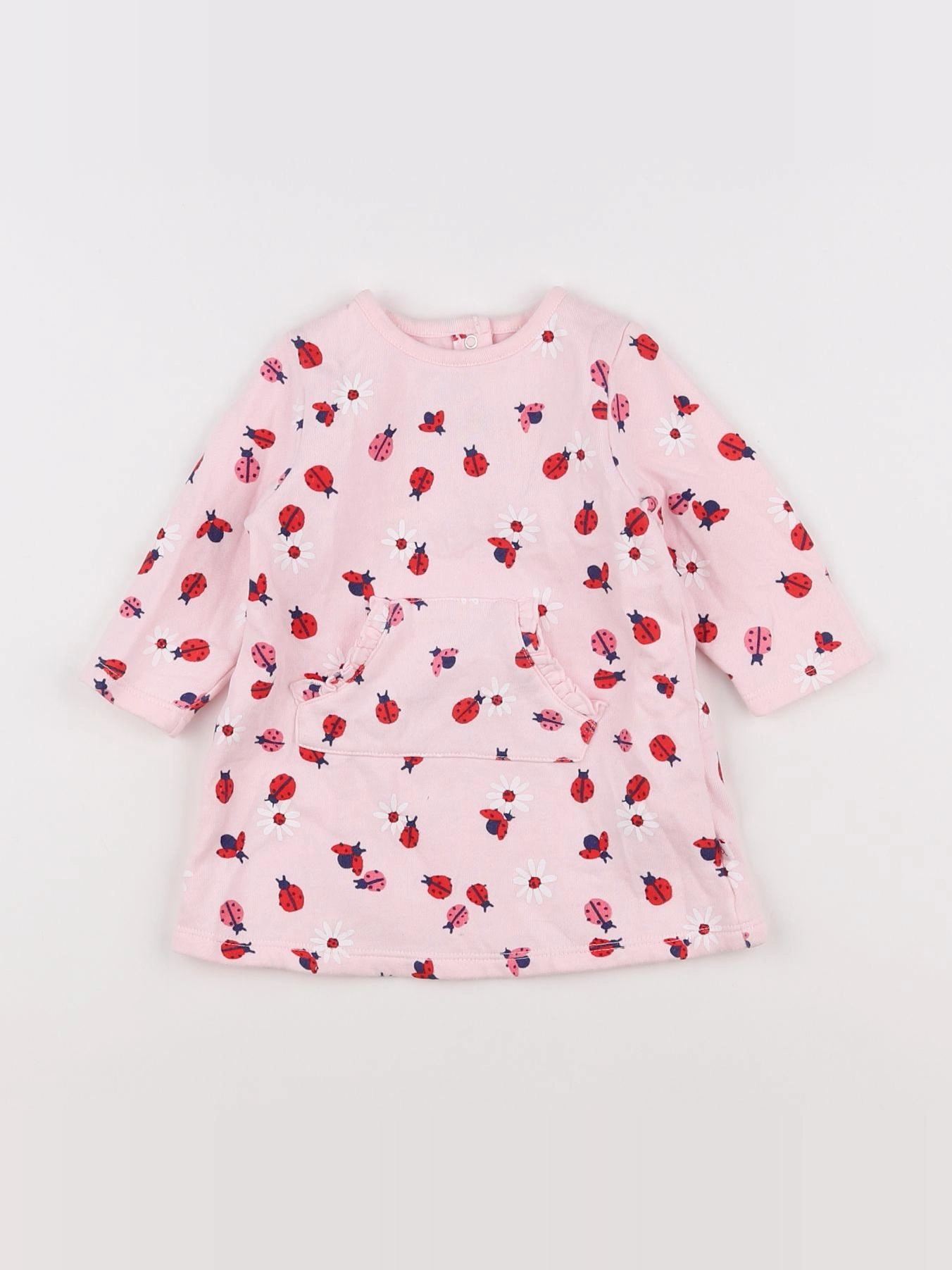 Cadet Rousselle - robe rose, rouge - 6 mois