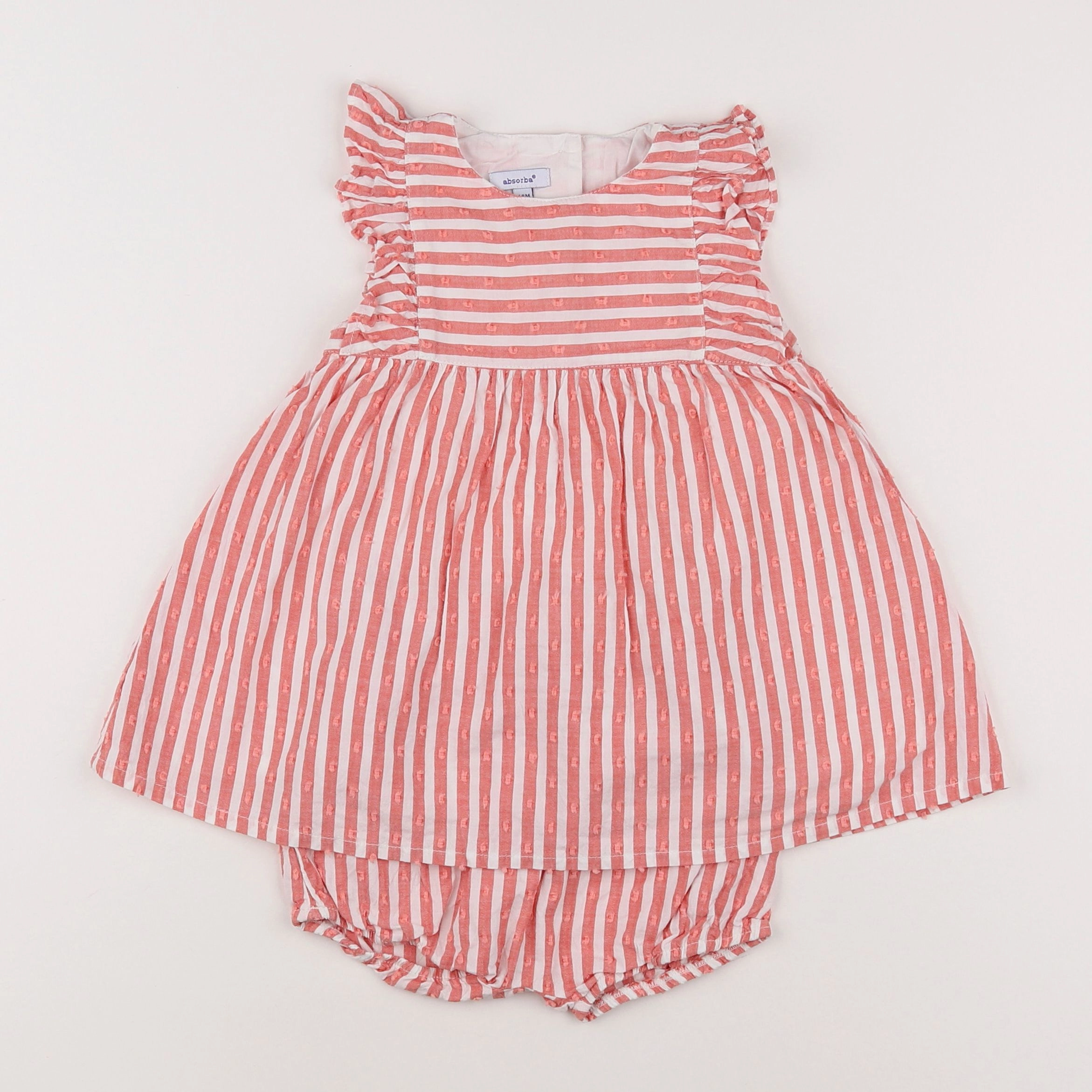 Absorba - robe blanc, rouge - 18 mois
