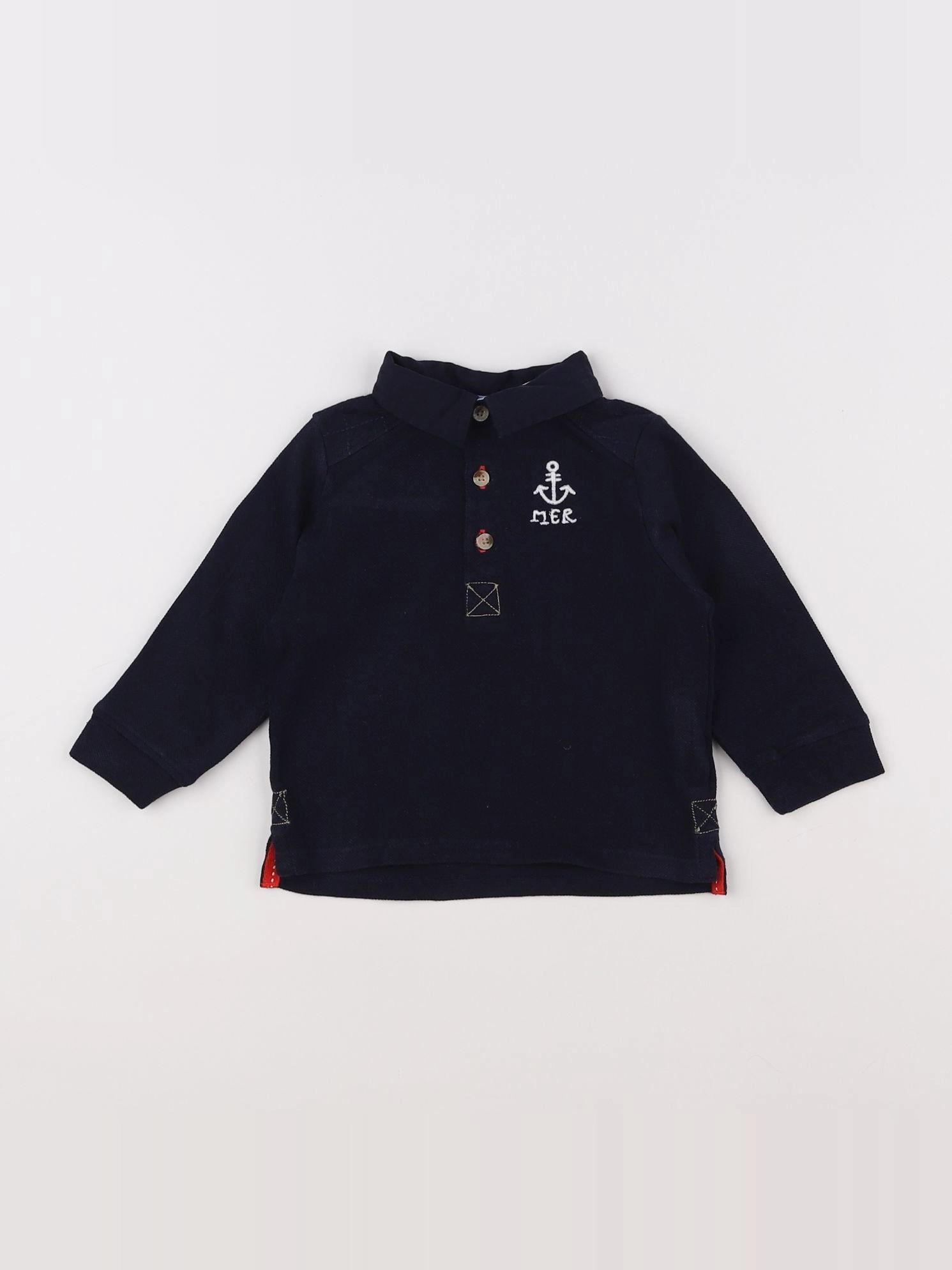Cadet Rousselle - polo bleu - 6 mois