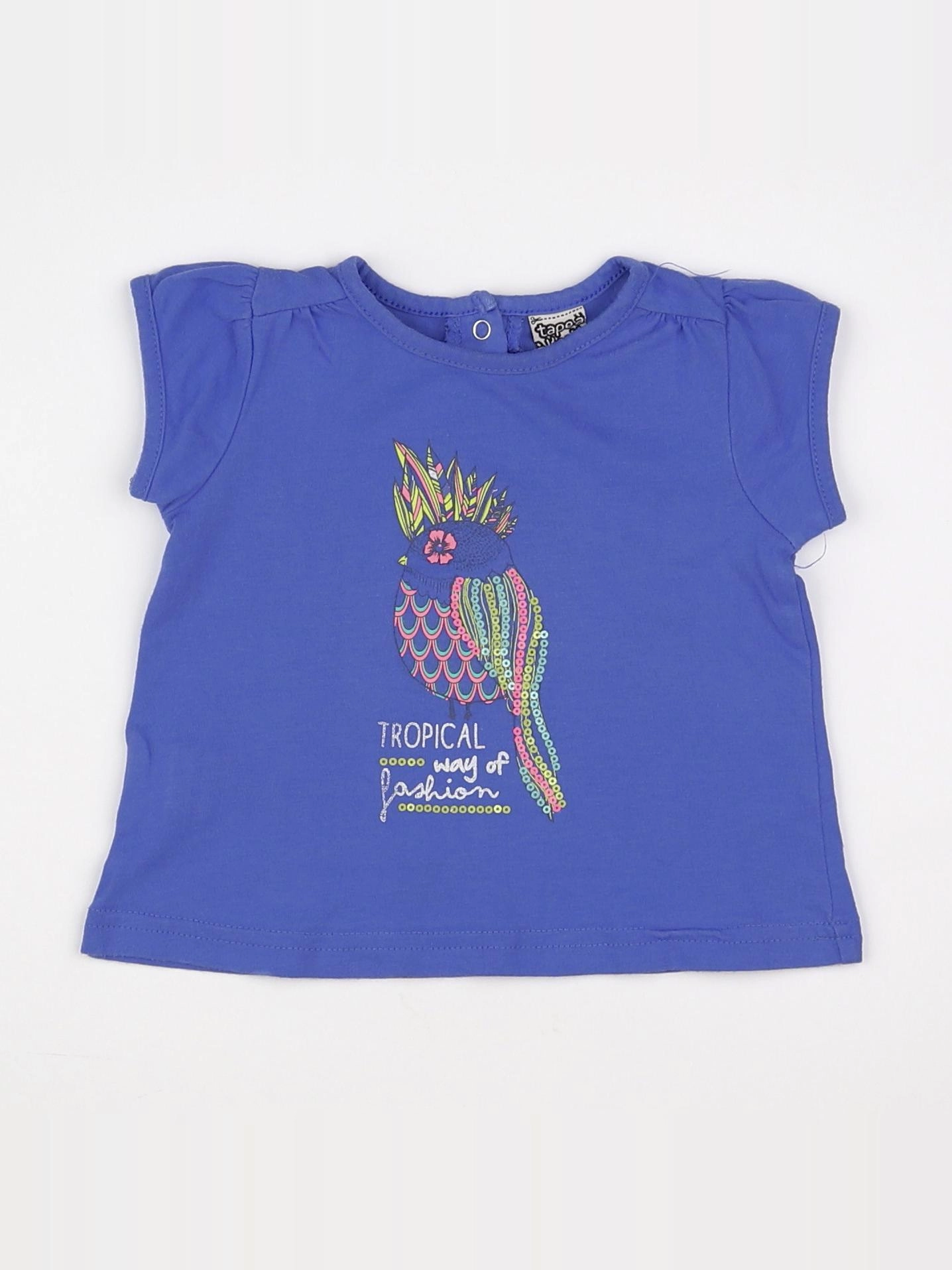Tape à l'oeil - tee-shirt bleu - 6 mois